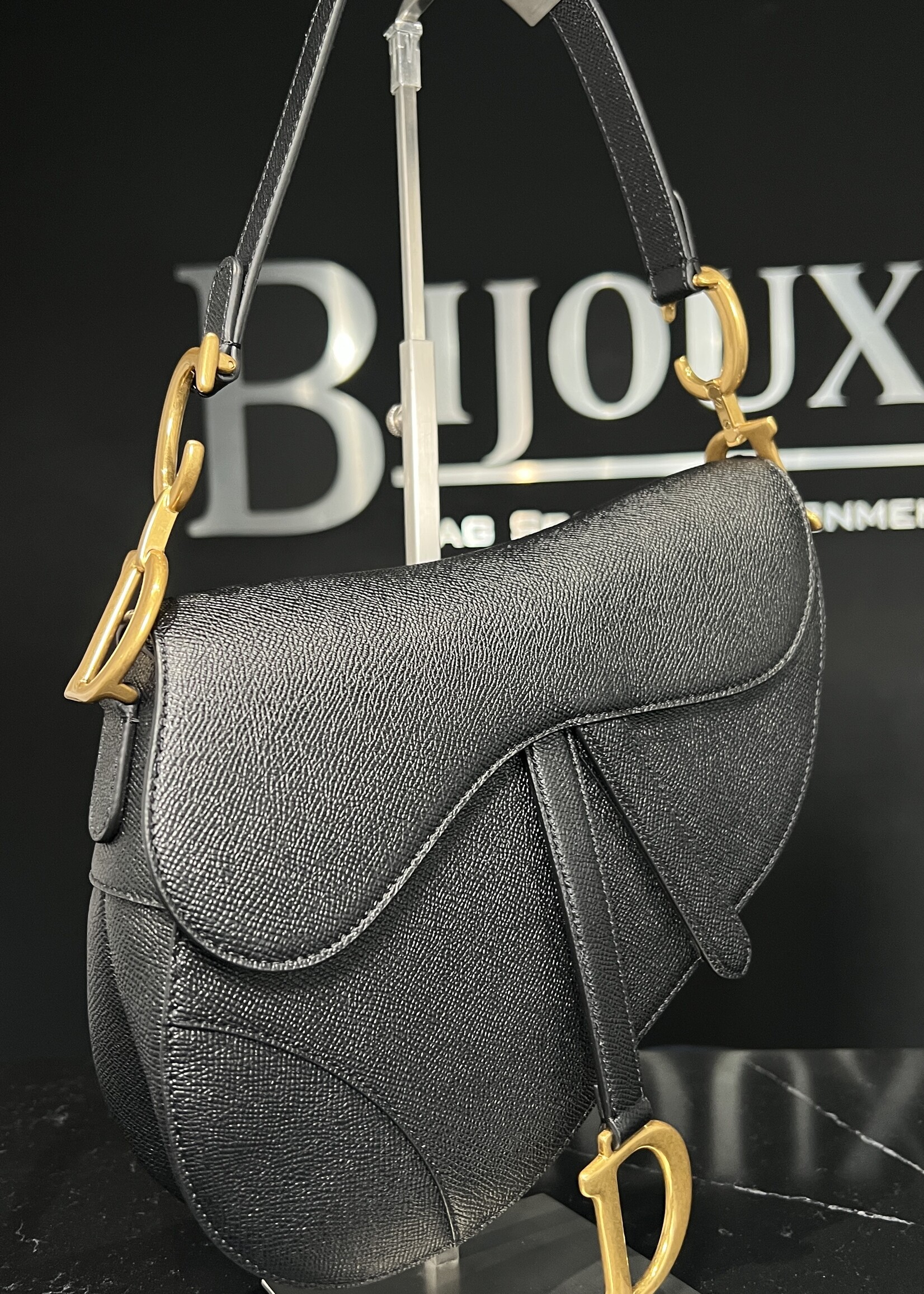 Christian Dior SOLD- Christian Dior Saddle Black GHW
