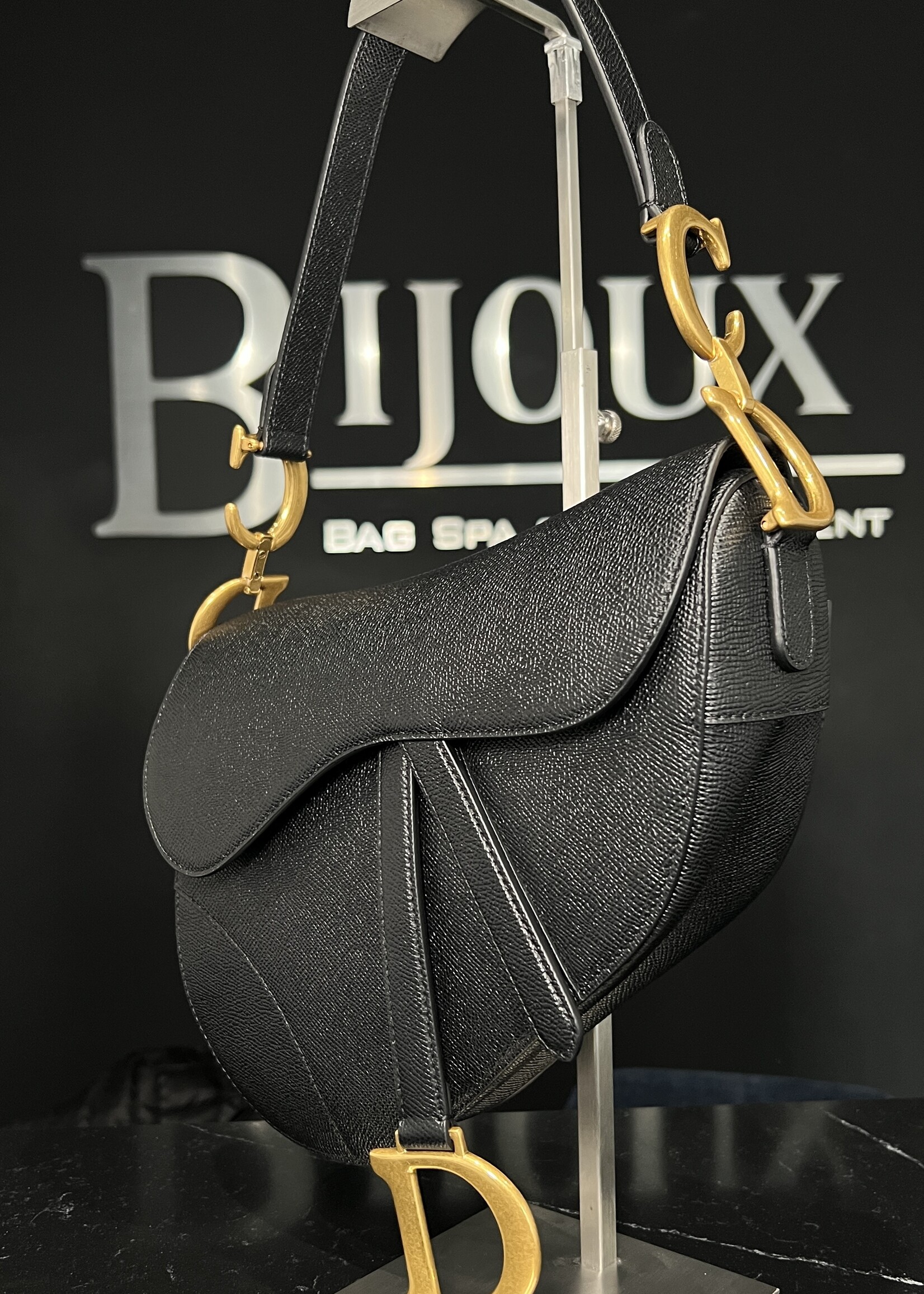 Christian Dior SOLD- Christian Dior Saddle Black GHW