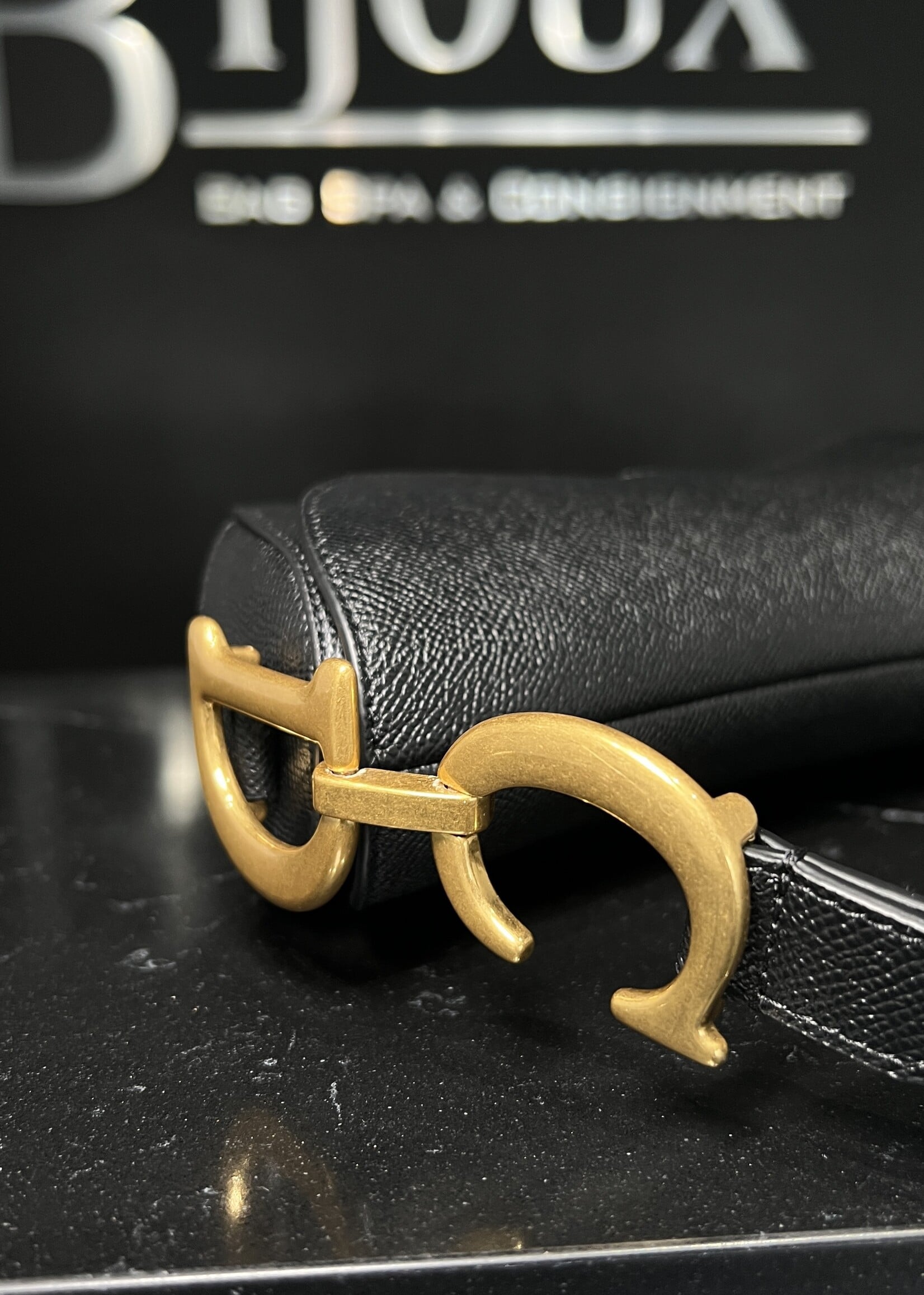 Christian Dior Christian Dior Saddle Black GHW
