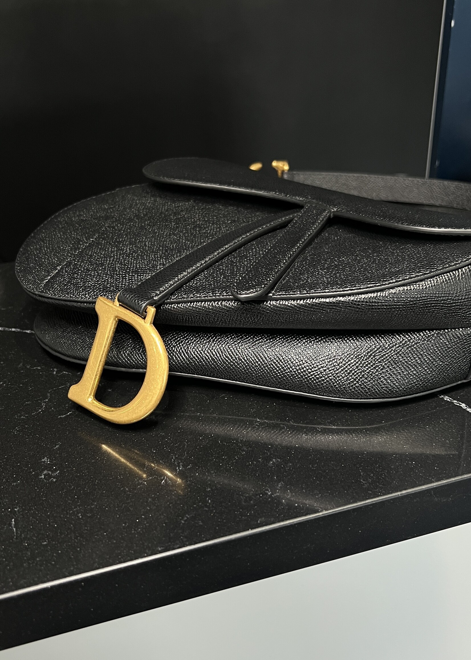 Christian Dior SOLD- Christian Dior Saddle Black GHW