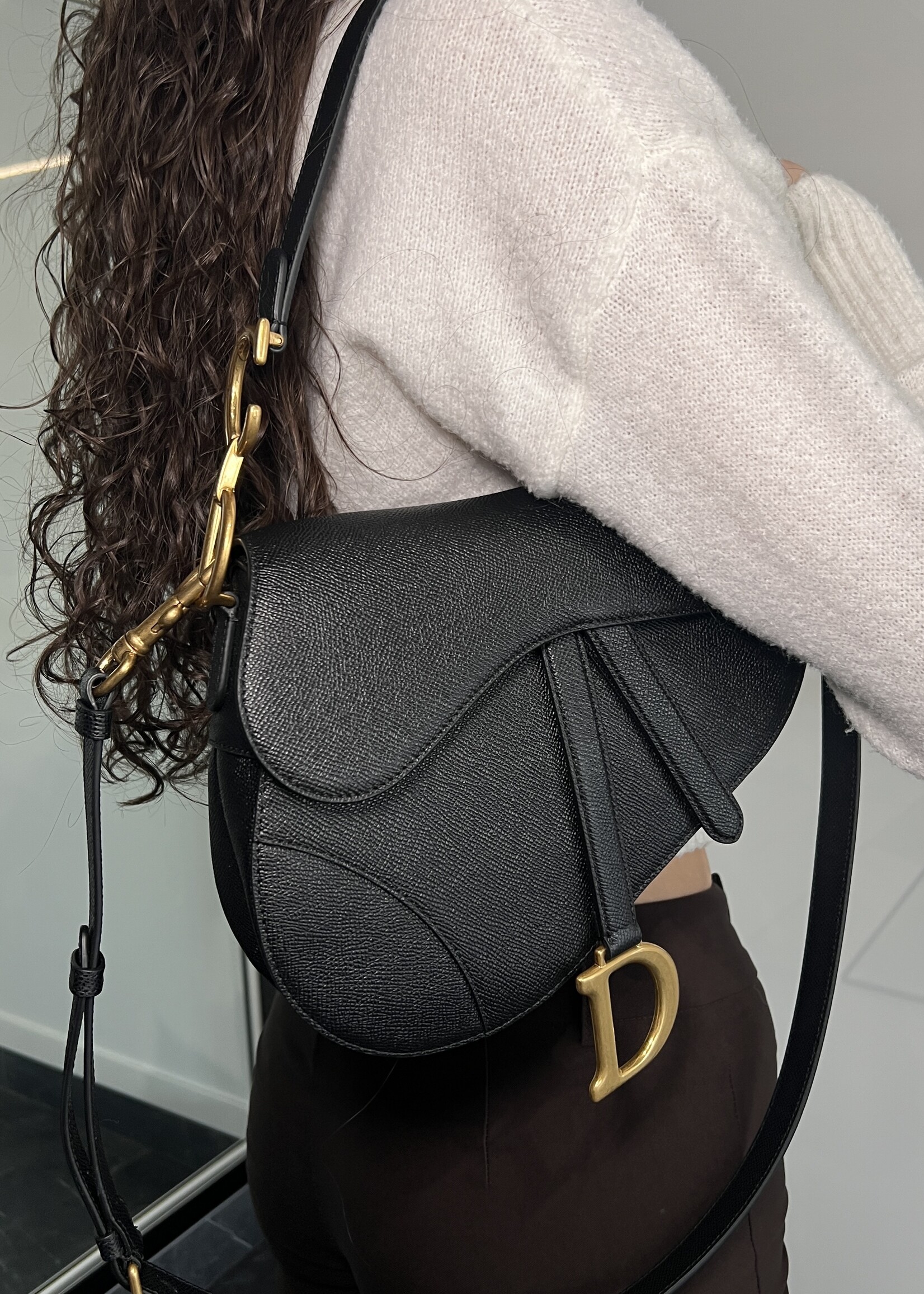 Christian Dior SOLD- Christian Dior Saddle Black GHW