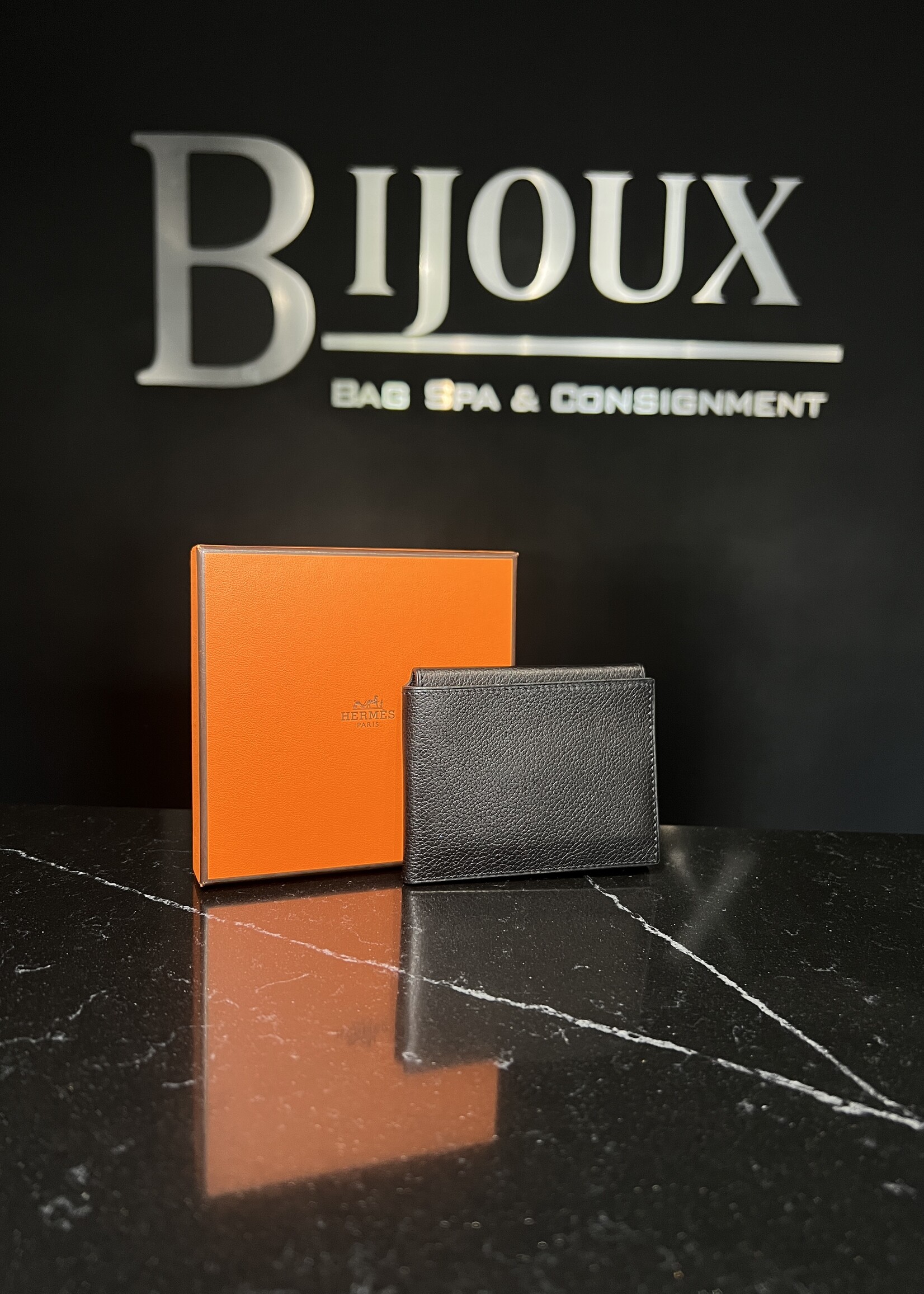 Hermes Hermes Black Guernesey Card Holder
