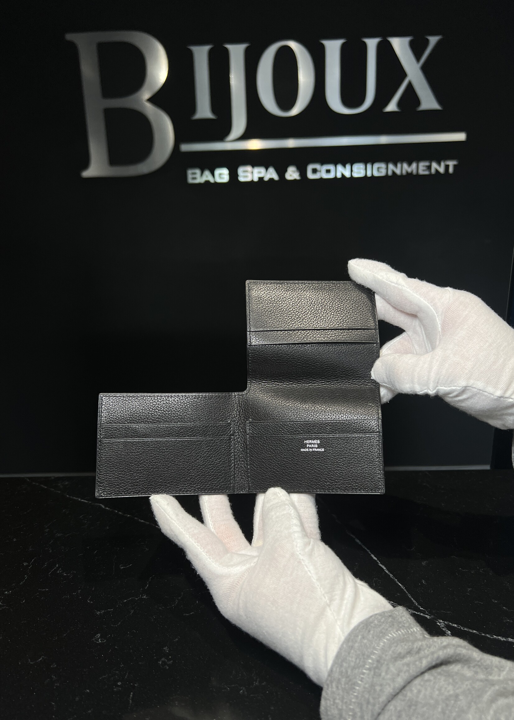 Hermes Hermes Black Guernesey Card Holder
