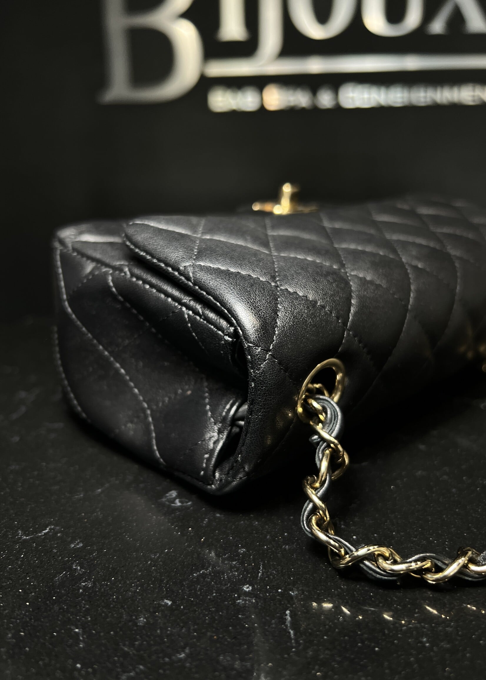 Chanel Chanel Mini Rectangle Flap Black GHW