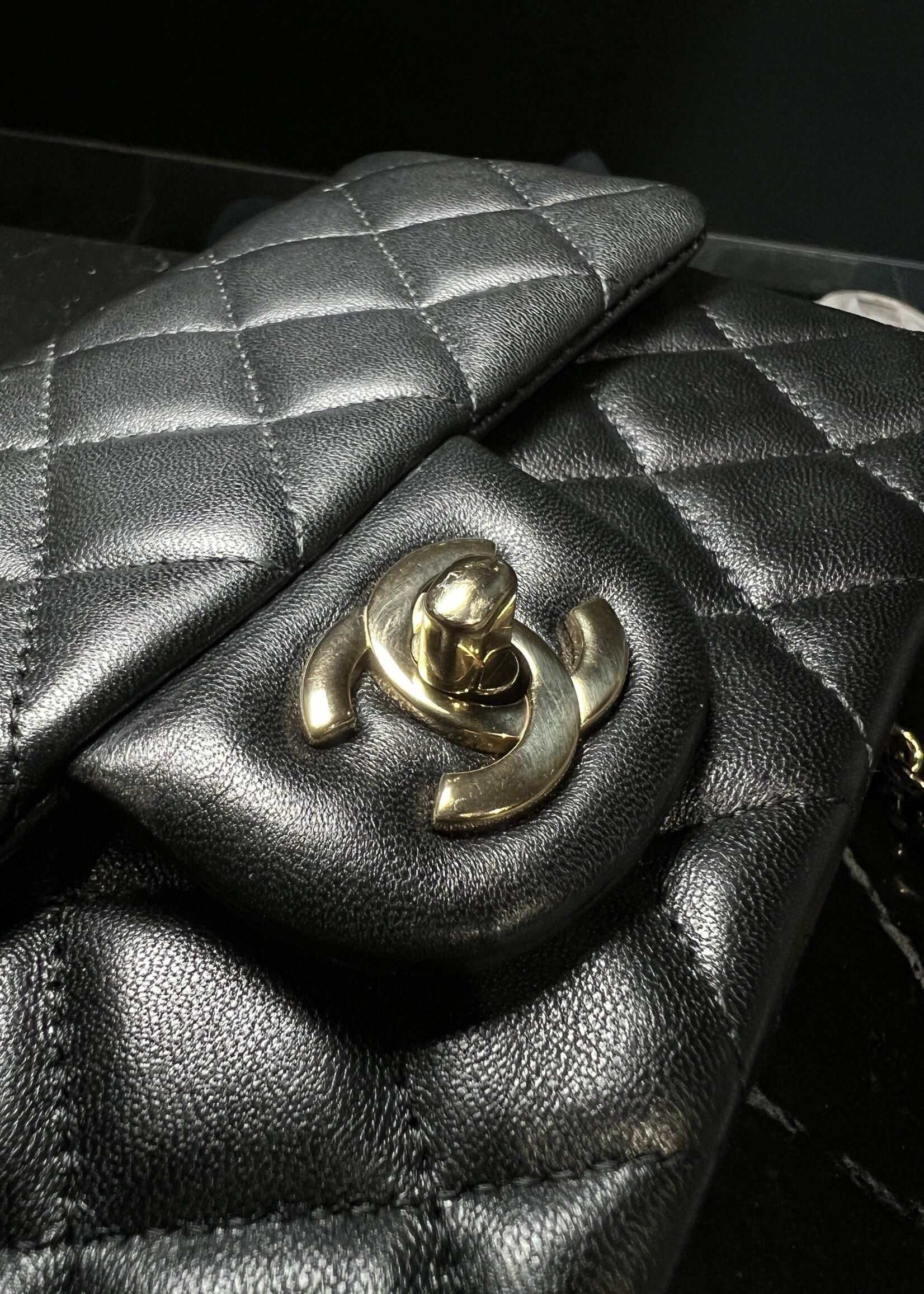 Chanel Chanel Mini Rectangle Flap Black GHW