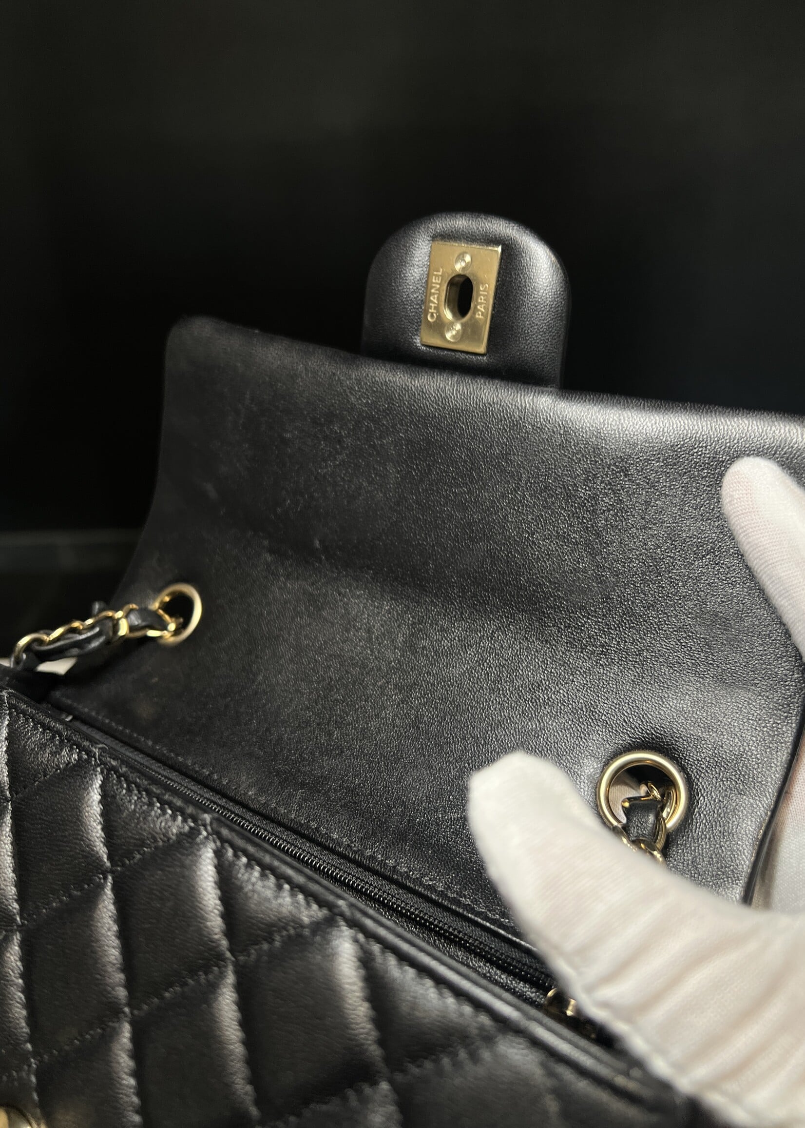 Chanel Chanel Mini Rectangle Flap Black GHW