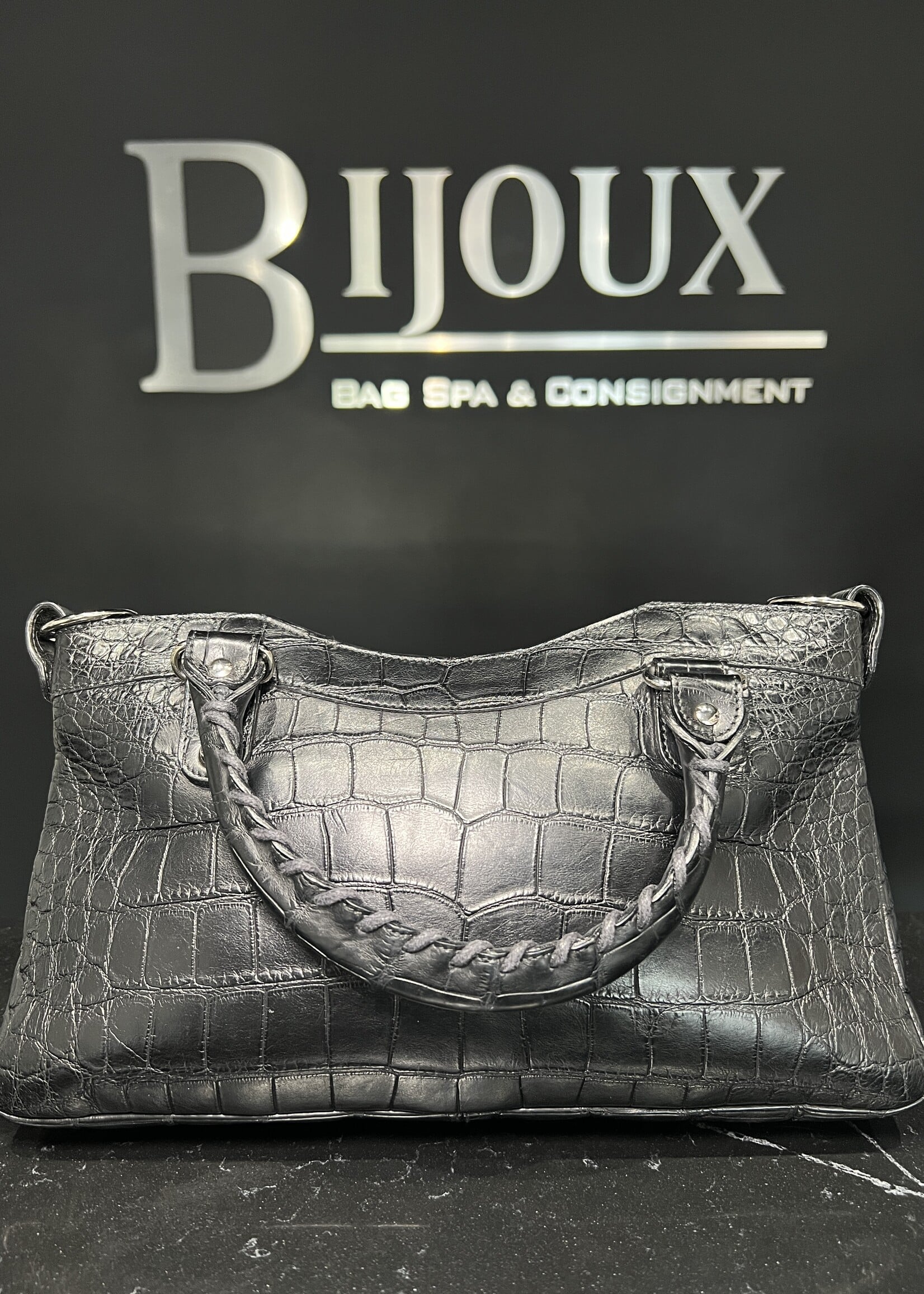 Balenciaga Balenciaga Croc Embossed Le City First Bag