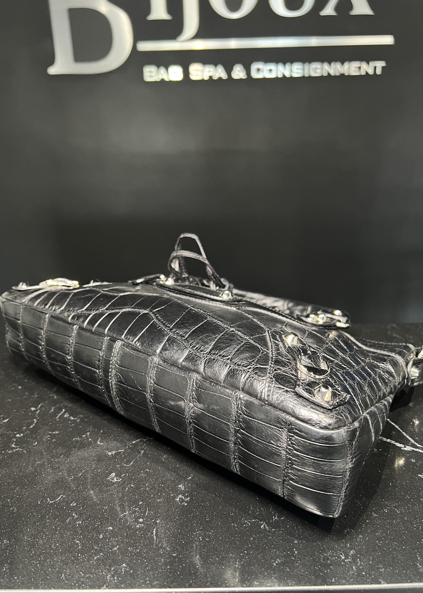 Balenciaga Balenciaga Croc Embossed Le City First Bag