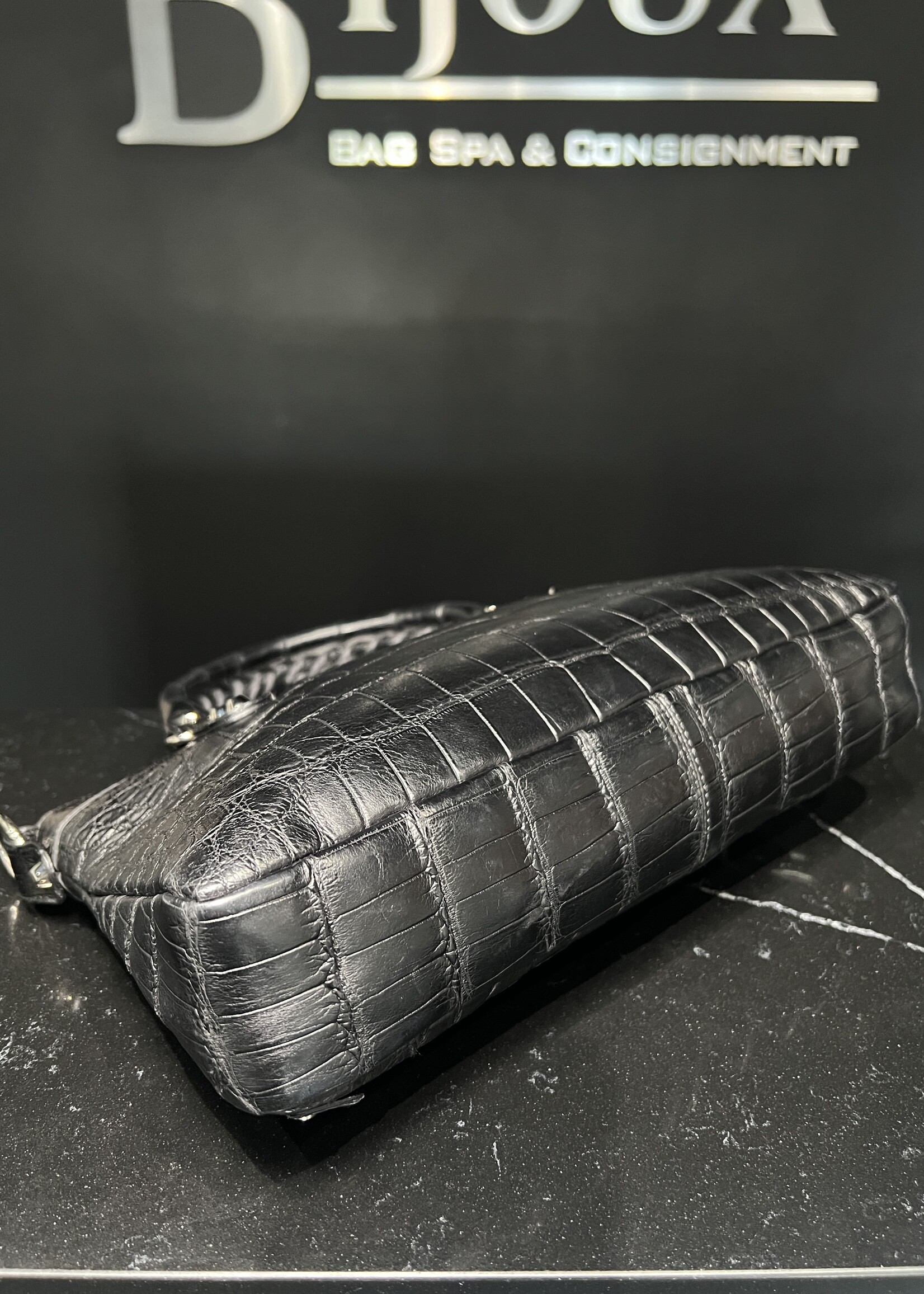 Balenciaga SOLD- Balenciaga Croc Embossed Le City First Bag