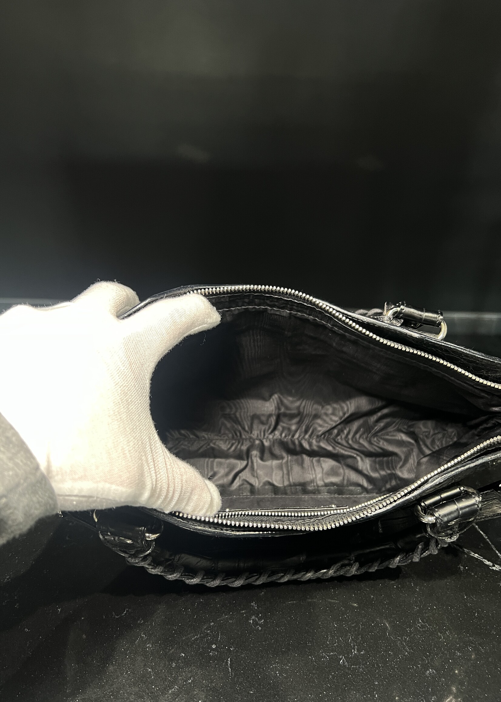 Balenciaga SOLD- Balenciaga Croc Embossed Le City First Bag