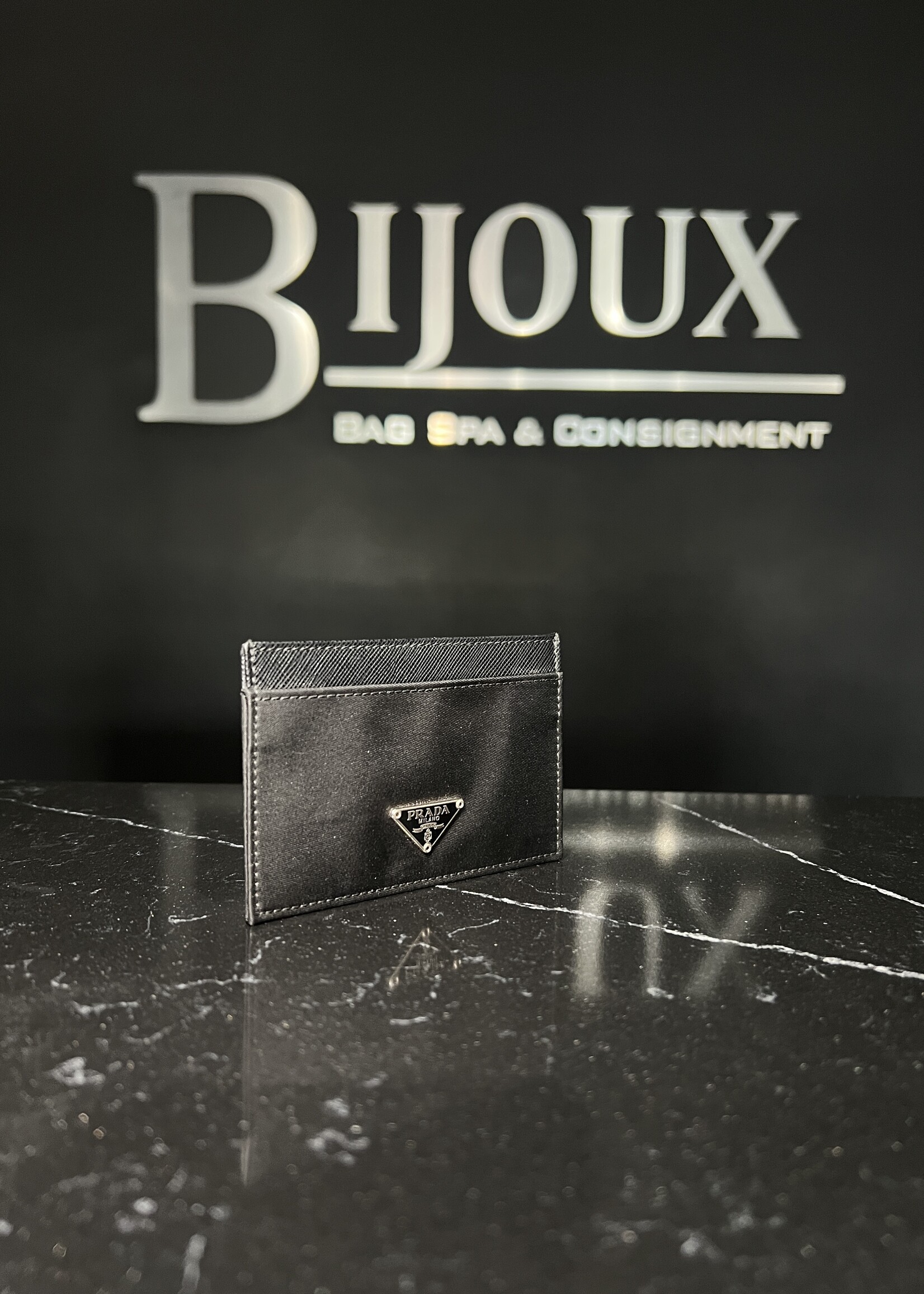 Prada Prada Re-Nylon/ Saffiano Leather Cardholder