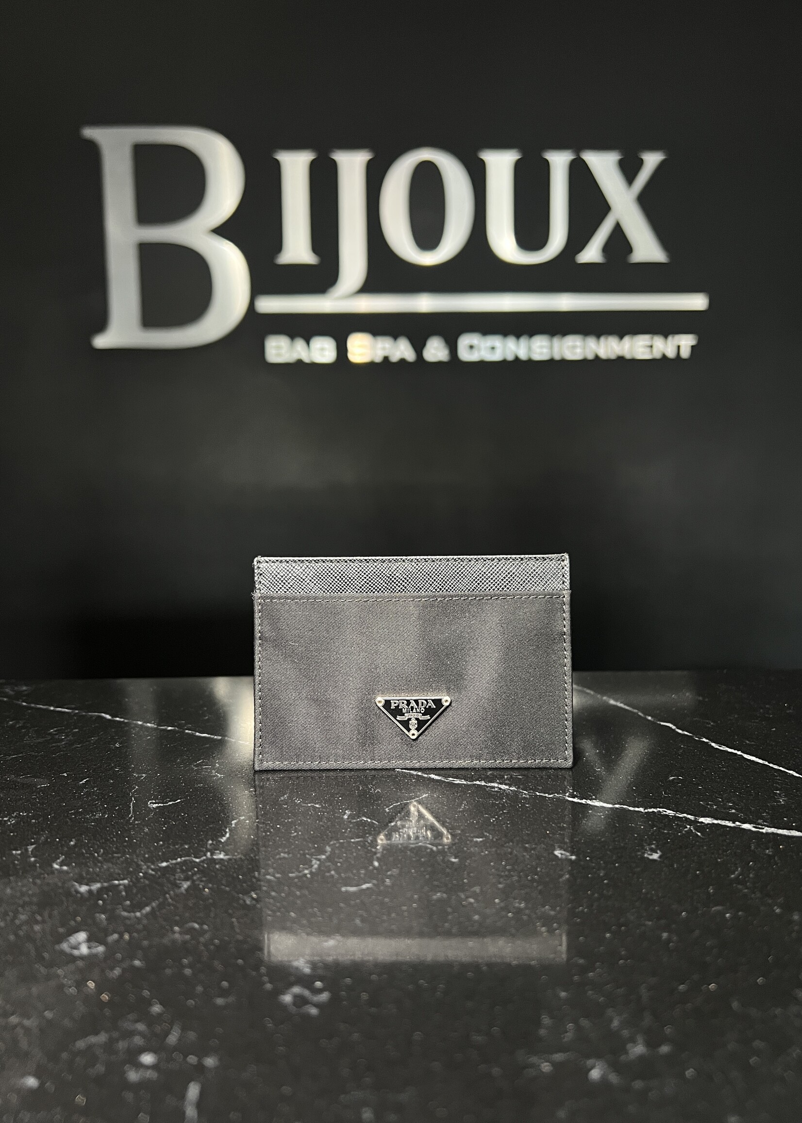 Prada Prada Re-Nylon/ Saffiano Leather Cardholder