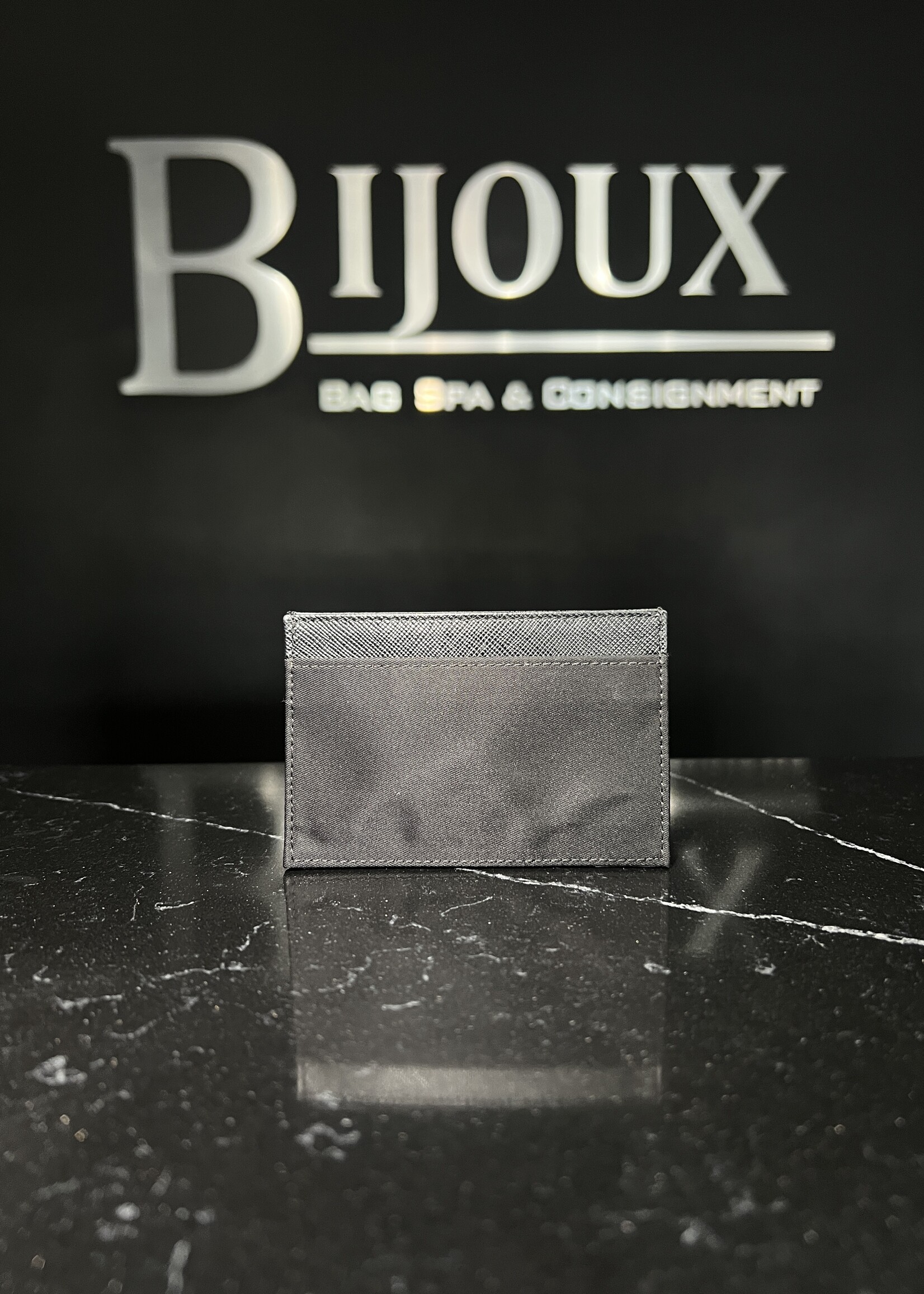 Prada Prada Re-Nylon/ Saffiano Leather Cardholder