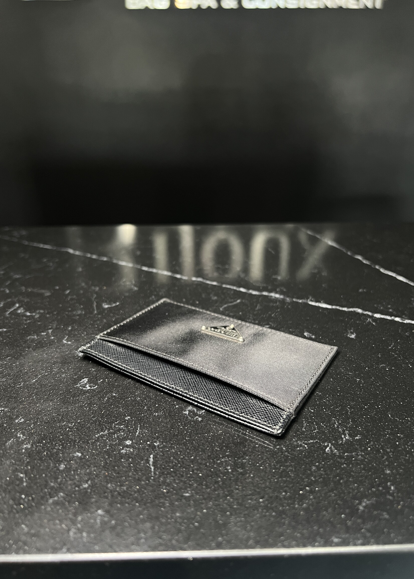 Prada Prada Re-Nylon/ Saffiano Leather Cardholder