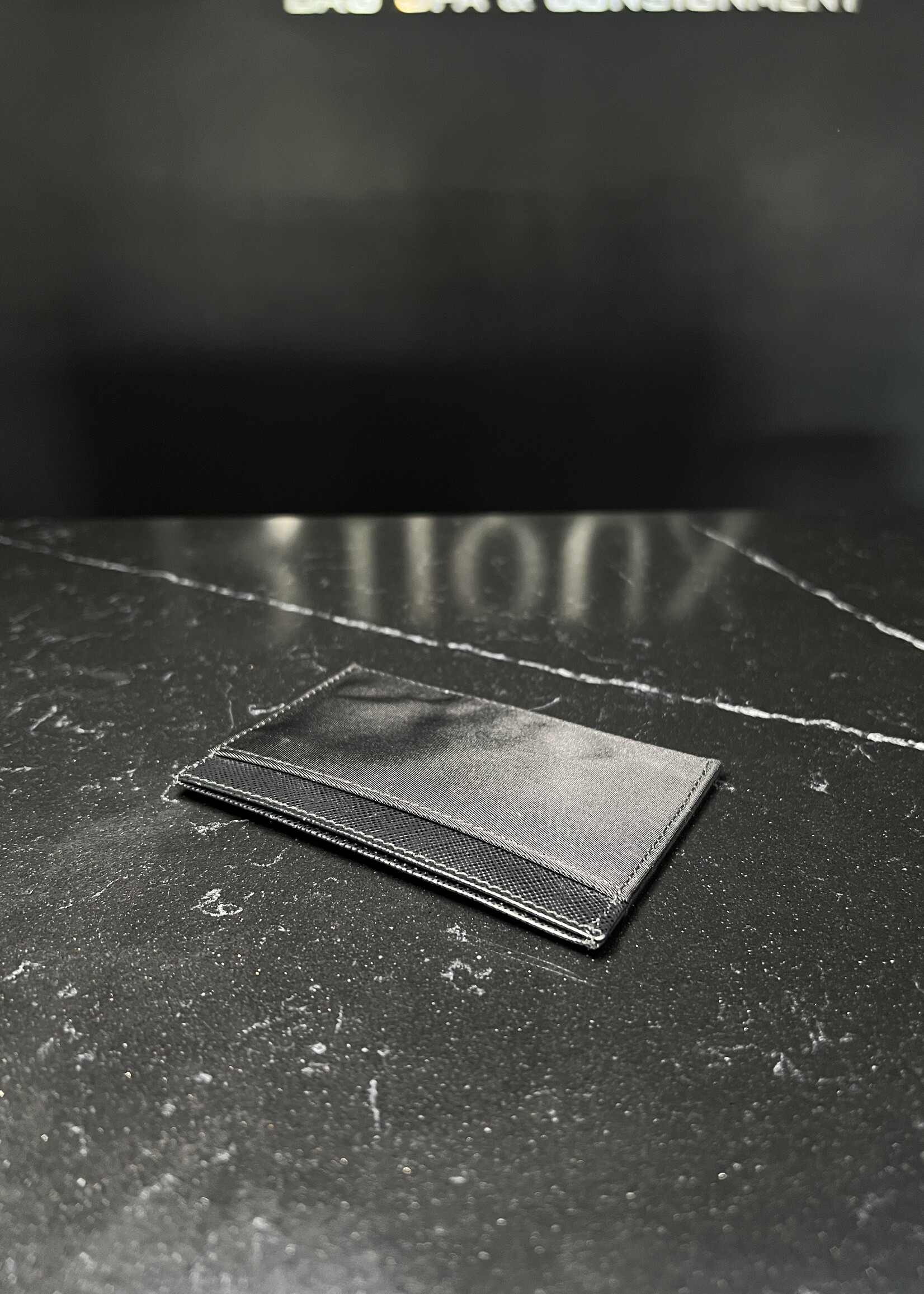 Prada Prada Re-Nylon/ Saffiano Leather Cardholder