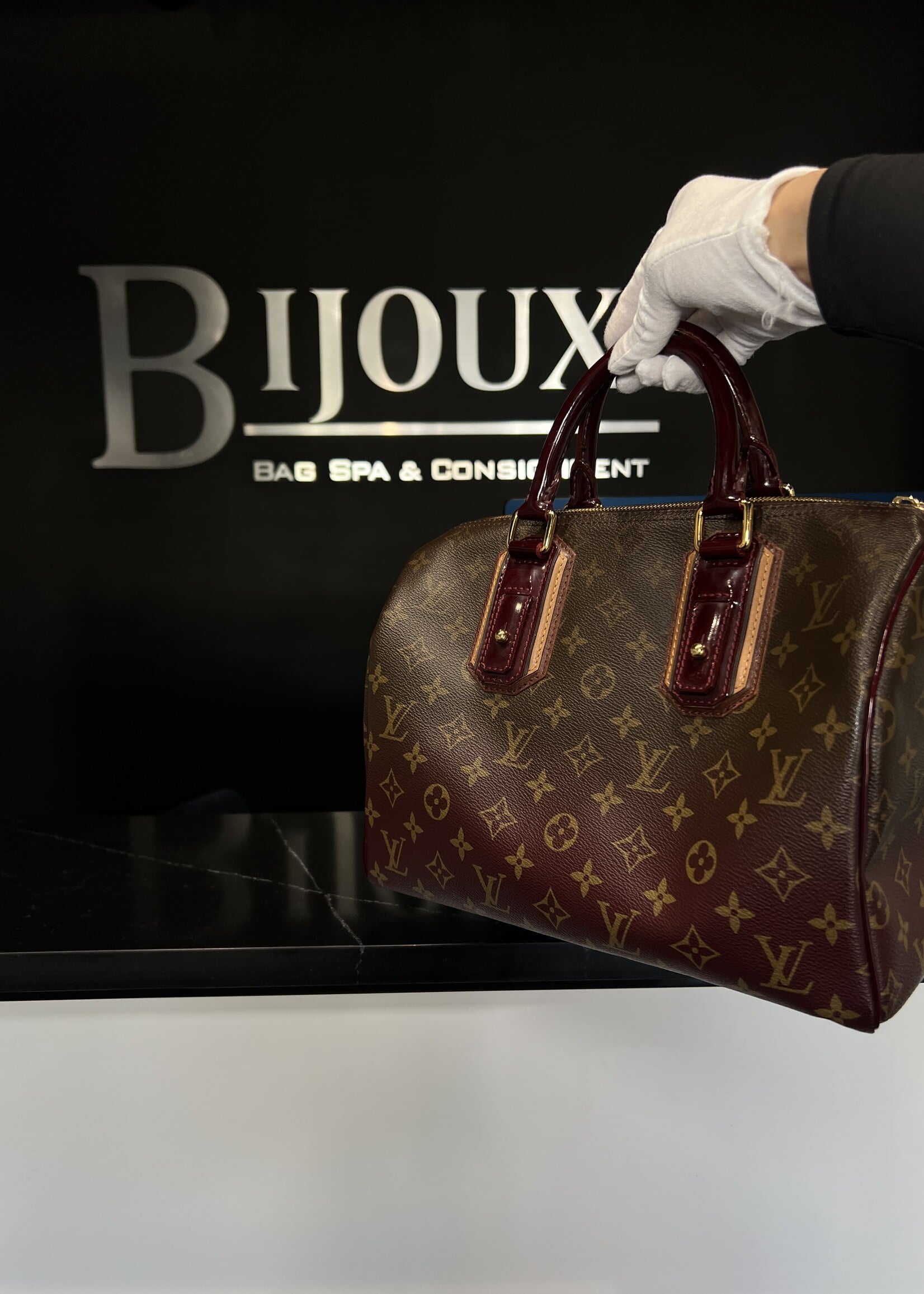 Louis Vuitton Louis Vuitton Monogram Mirage Speedy 30 Bordeaux