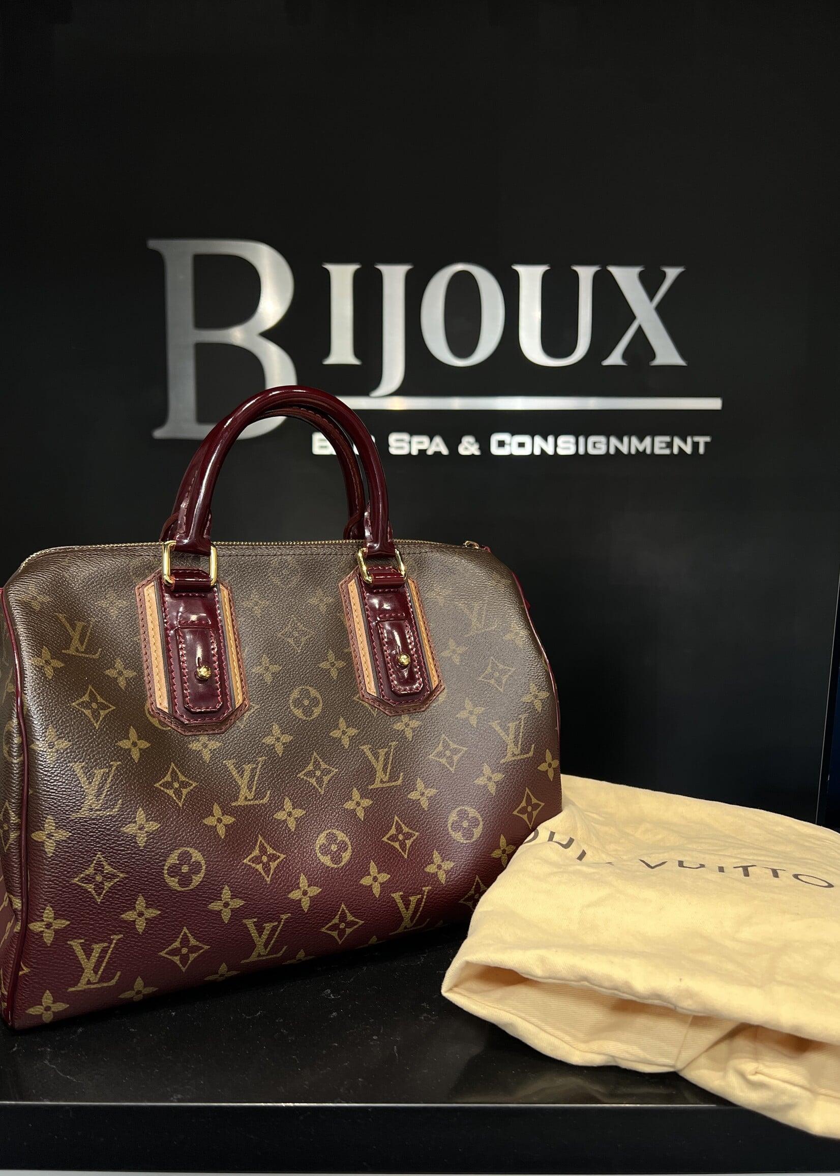 Louis Vuitton Louis Vuitton Monogram Mirage Speedy 30 Bordeaux