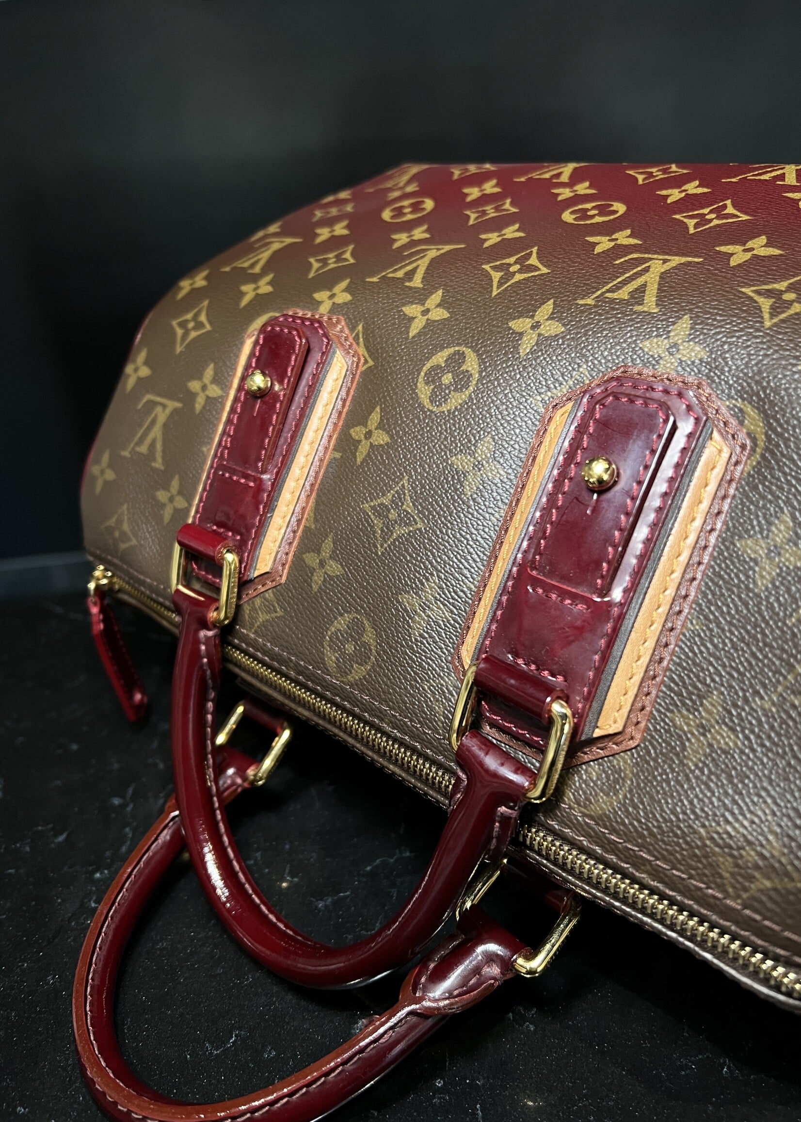 Louis Vuitton Louis Vuitton Monogram Mirage Speedy 30 Bordeaux