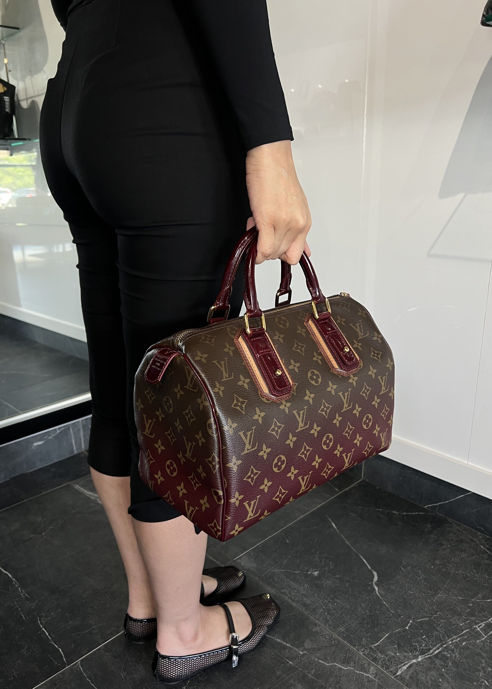 Louis Vuitton Louis Vuitton Monogram Mirage Speedy 30 Bordeaux