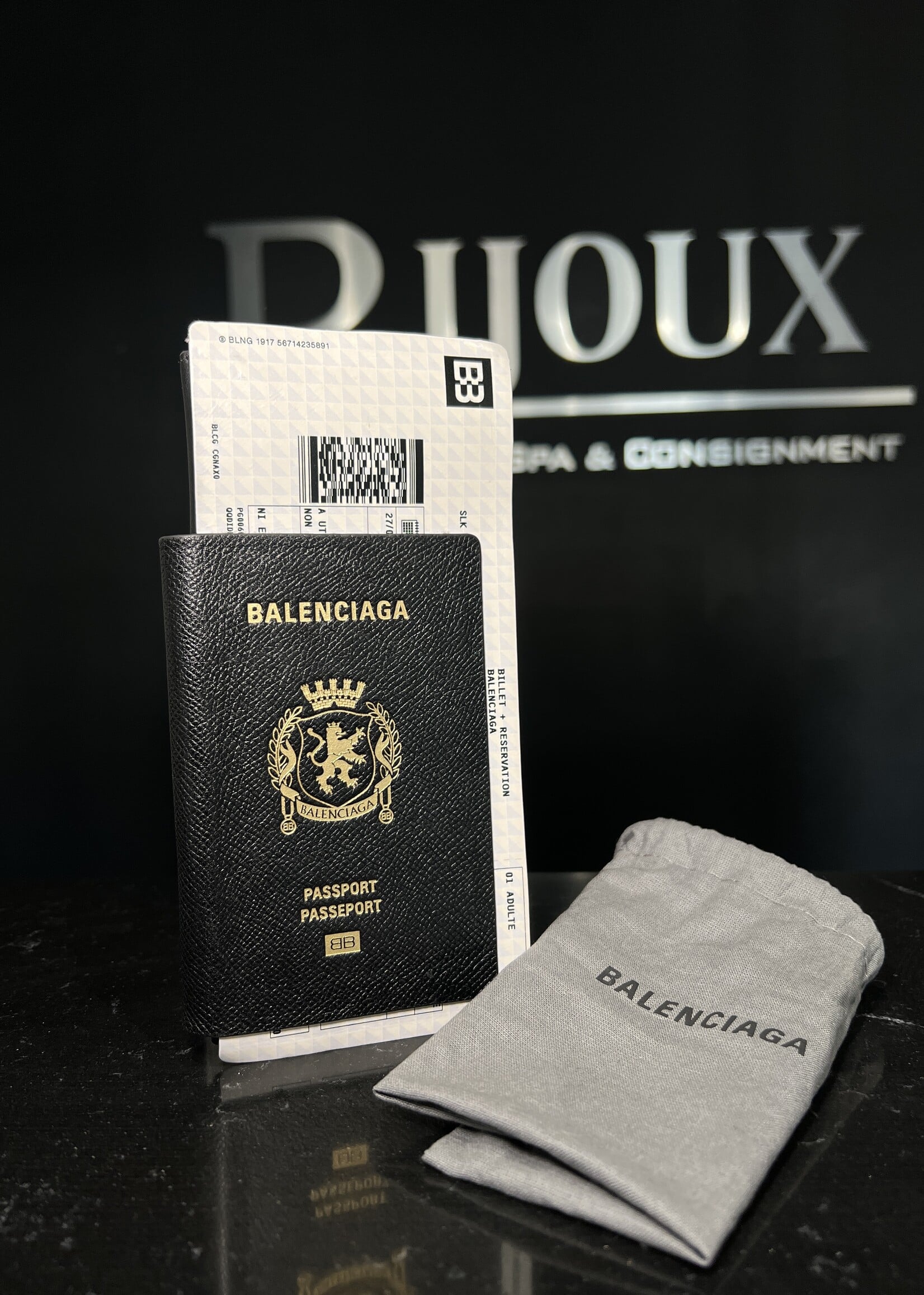 Balenciaga Balenciaga Logo Passport Holder