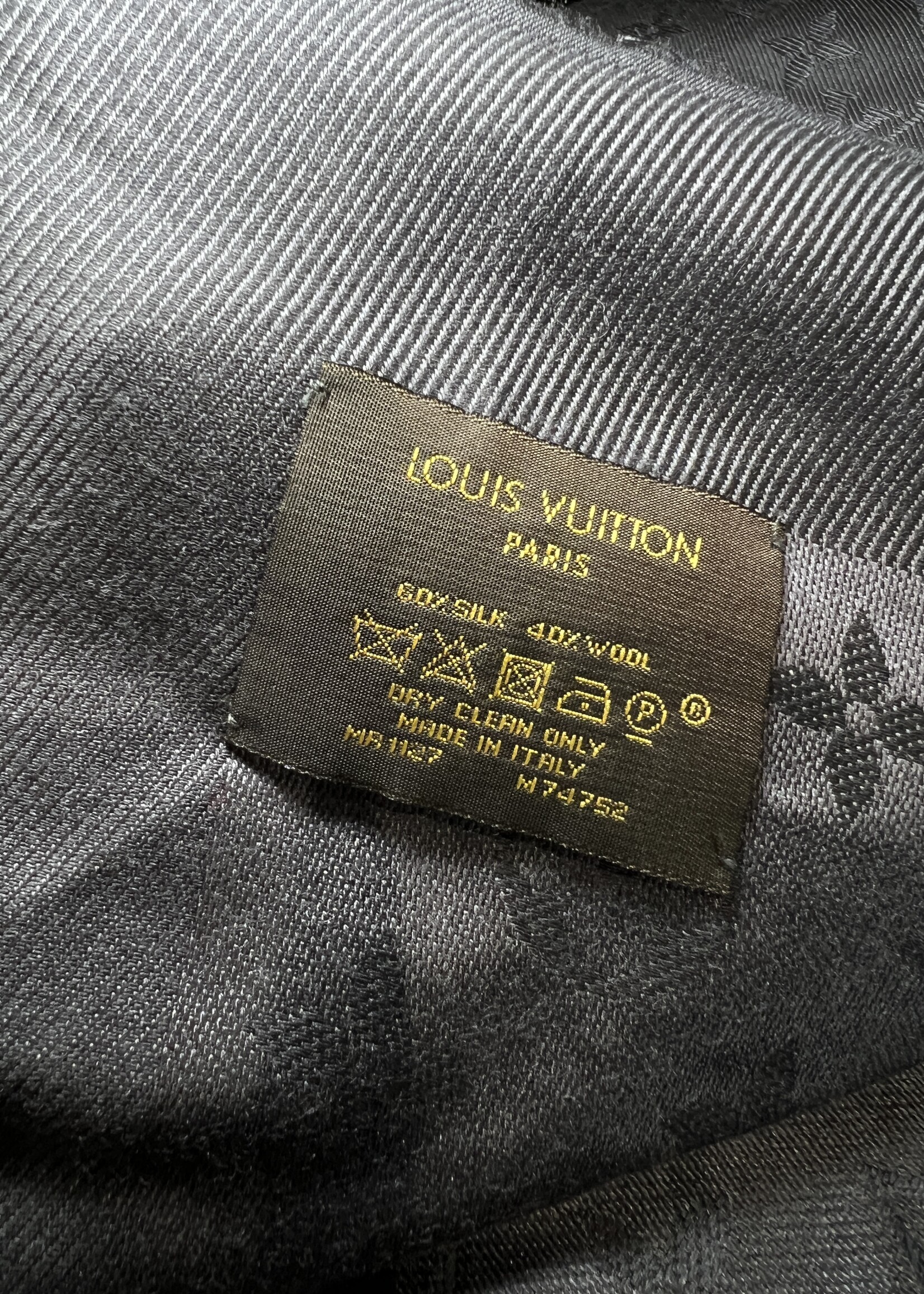 Louis Vuitton Louis Vuitton Black Monogram Shawl