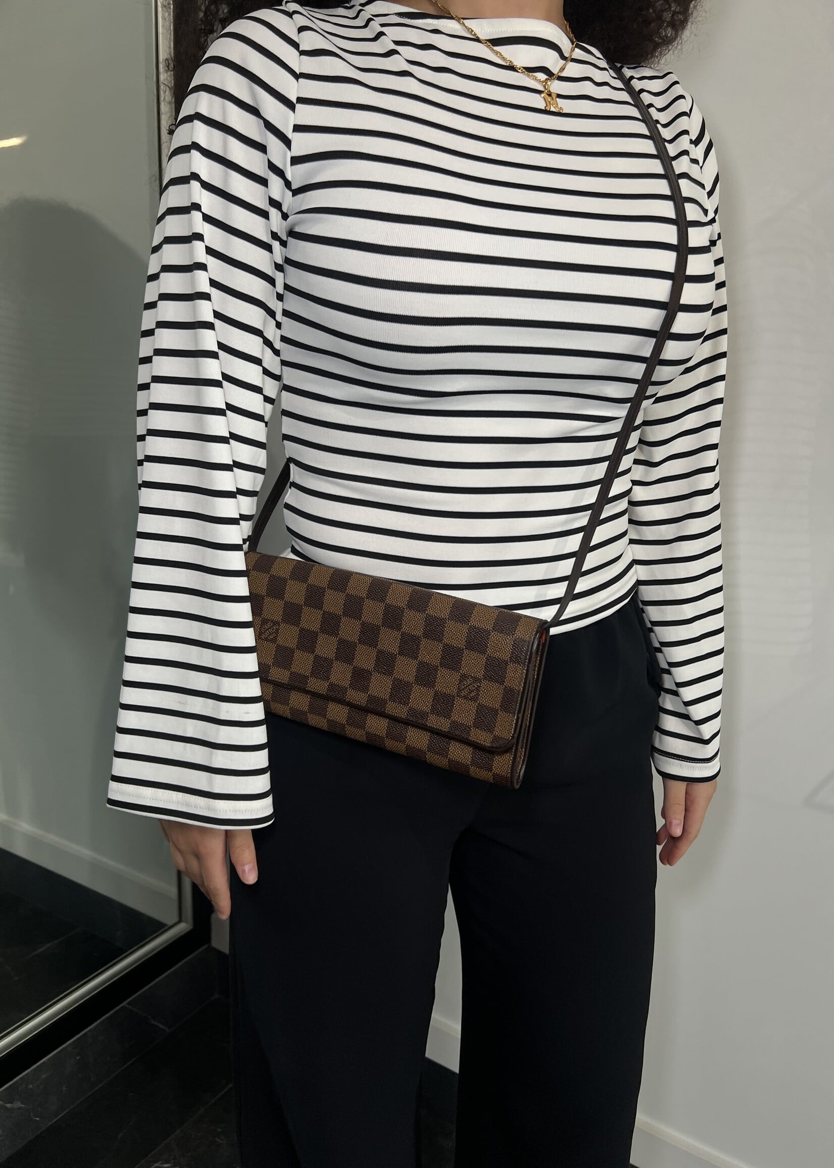 Louis Vuitton Louis Vuitton Pochette Twin GM Damier Ebene