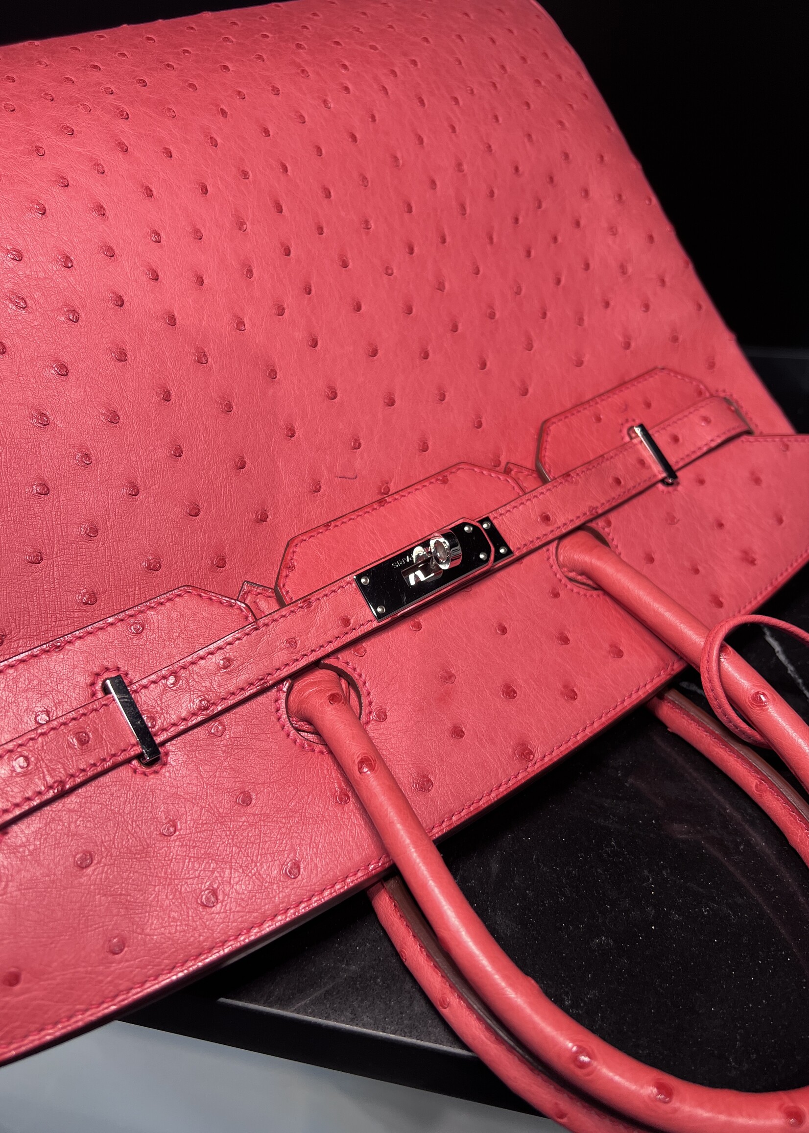 Hermes Hermes Ostrich Birkin 35 Bougainvillea