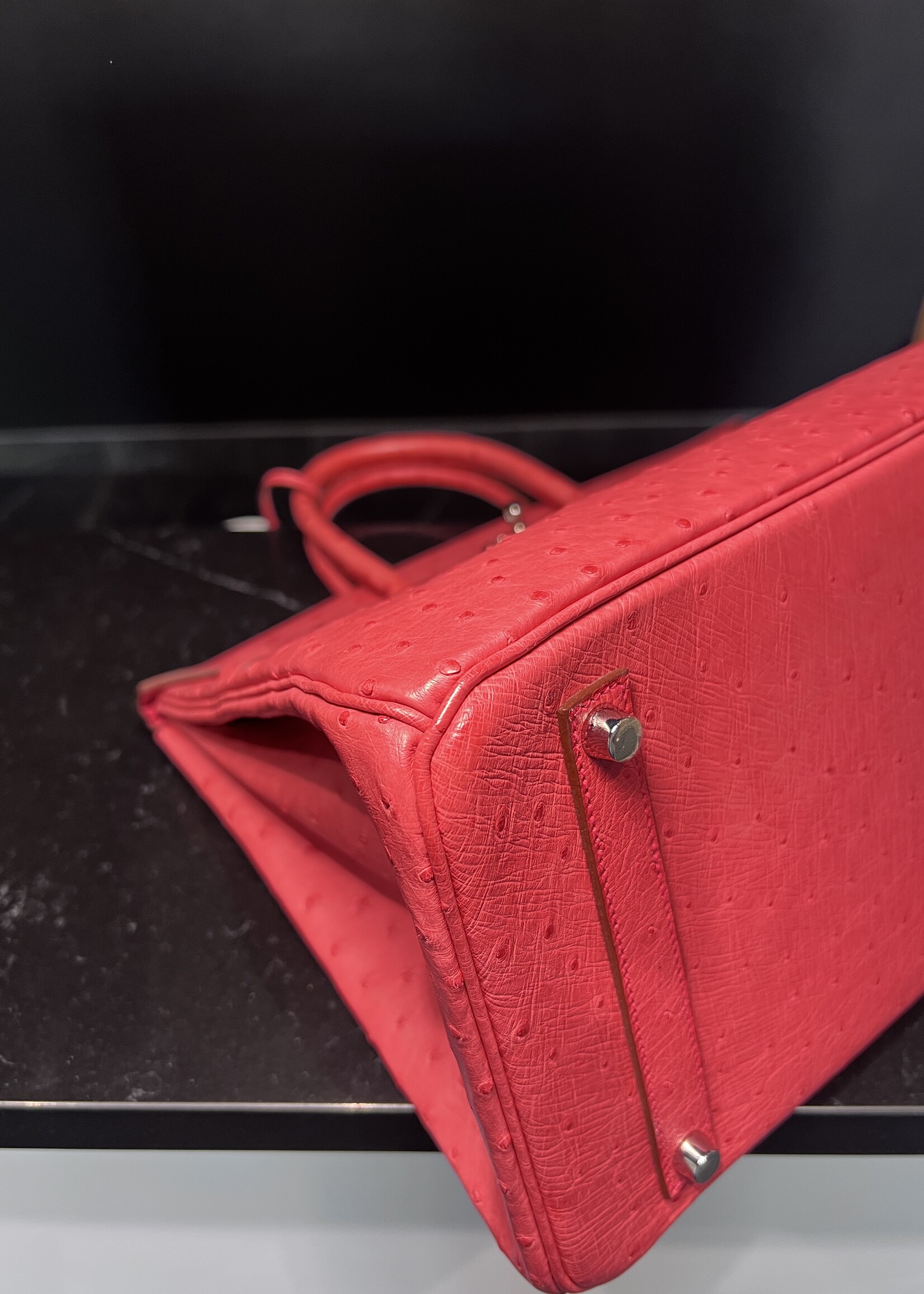 Hermes Hermes Ostrich Birkin 35 Bougainvillea