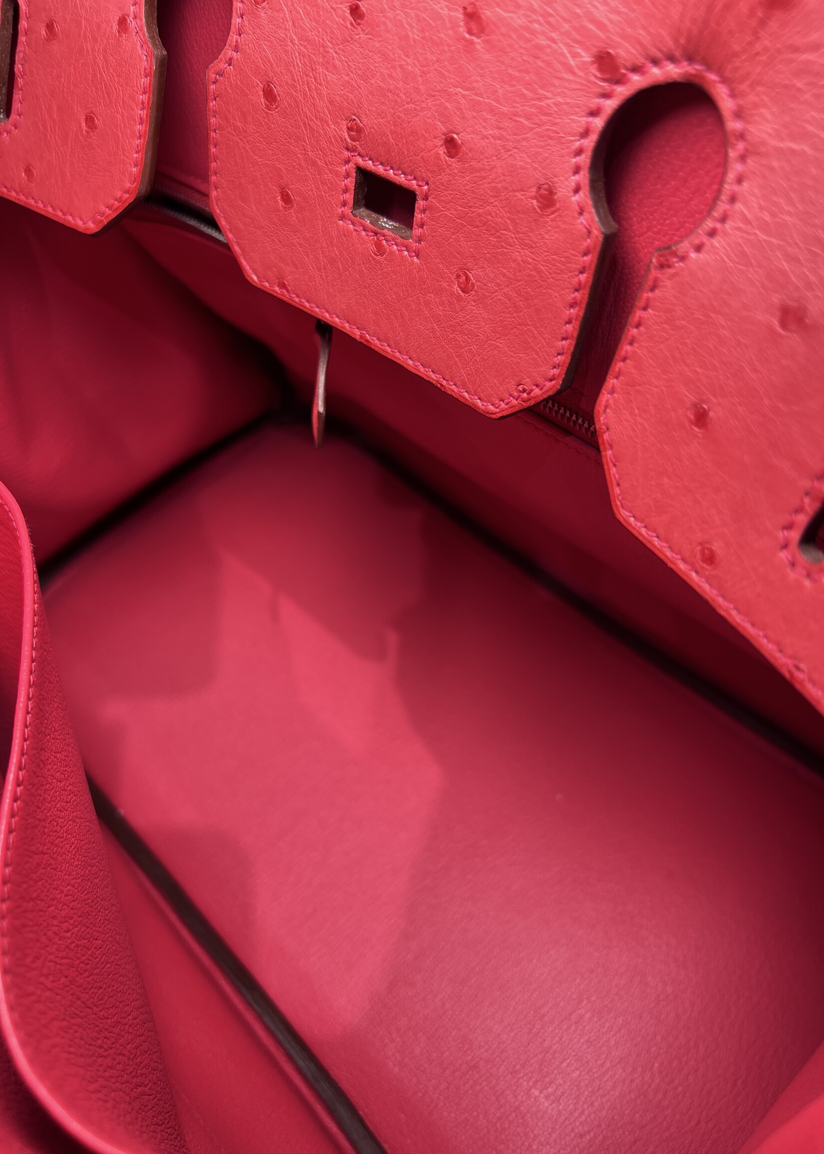 Hermes Hermes Ostrich Birkin 35 Bougainvillea