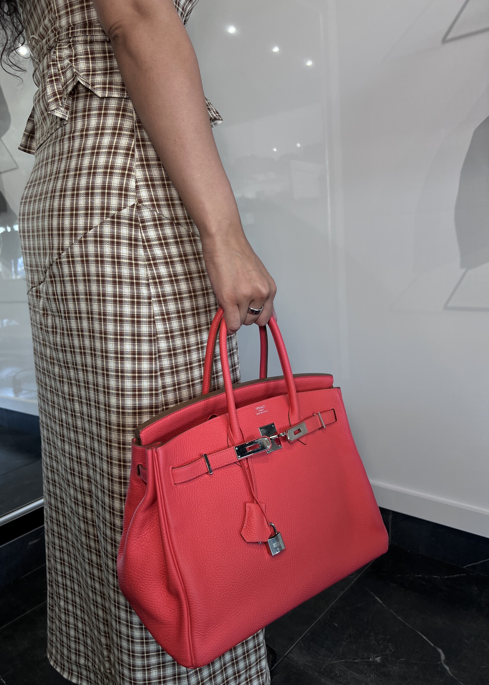 Hermes Hermes Birkin 35 Rose Jaipur Togo PHW
