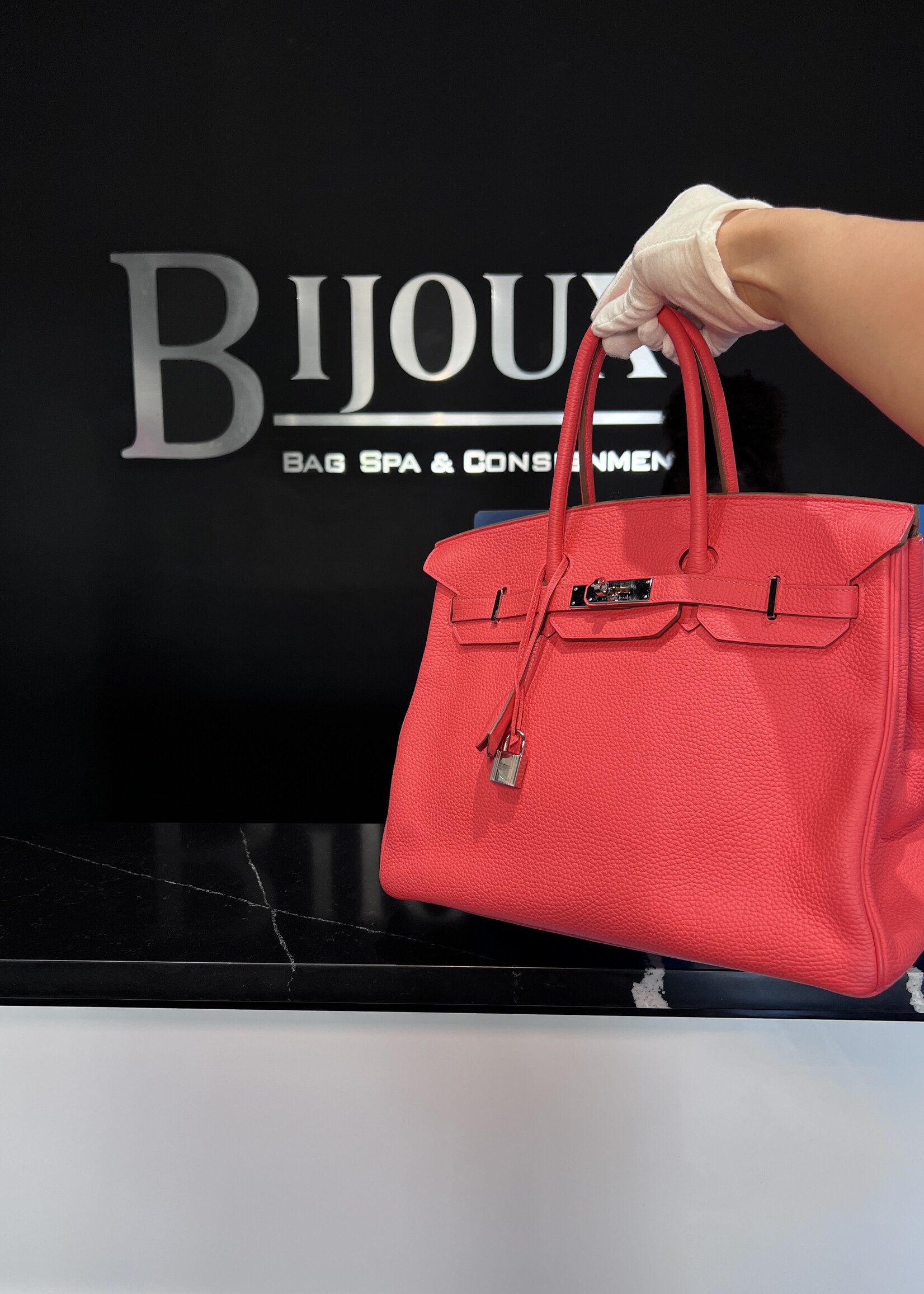 Hermes Hermes Birkin 35 Rose Jaipur Togo PHW