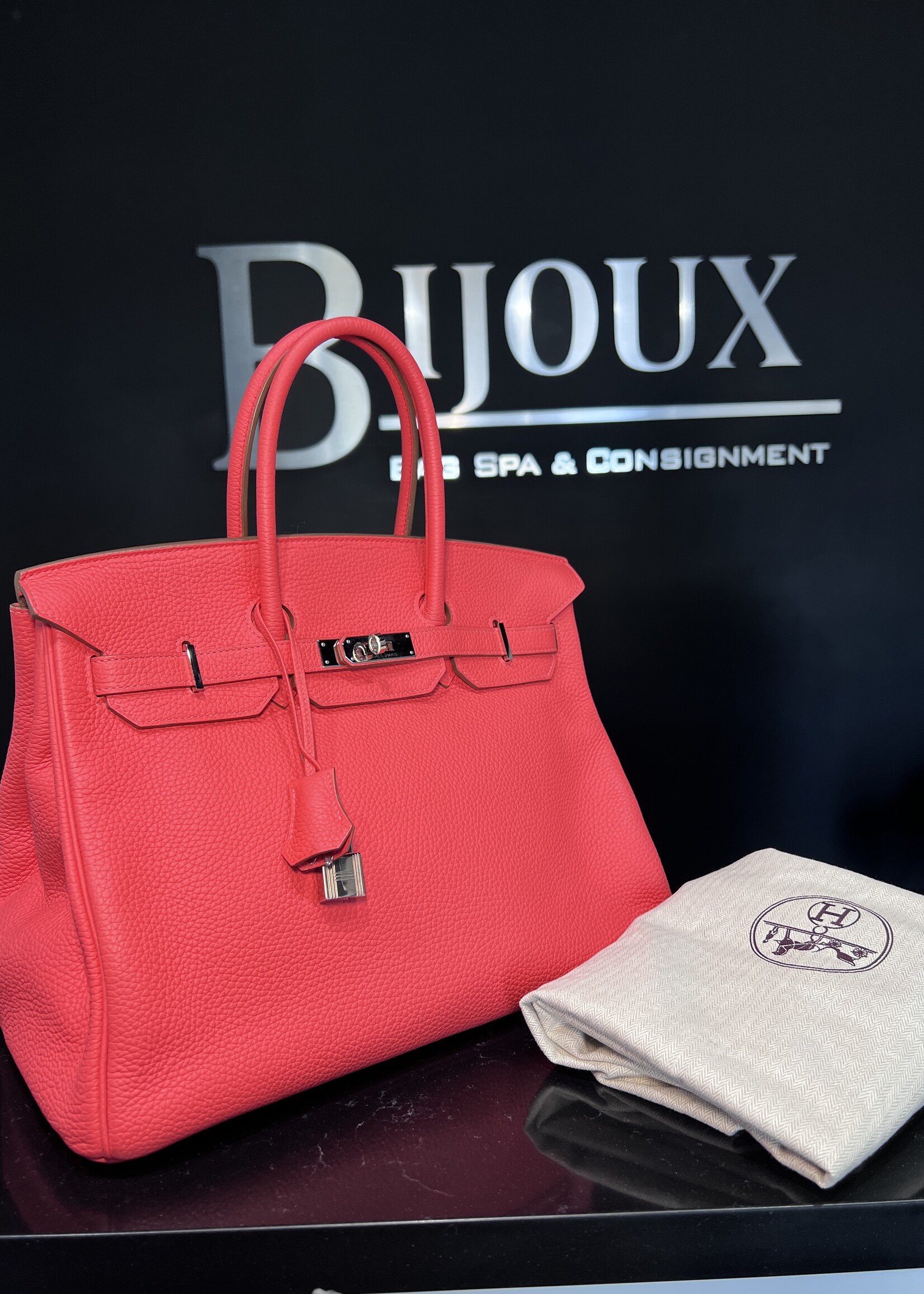 Hermes Hermes Birkin 35 Rose Jaipur Togo PHW