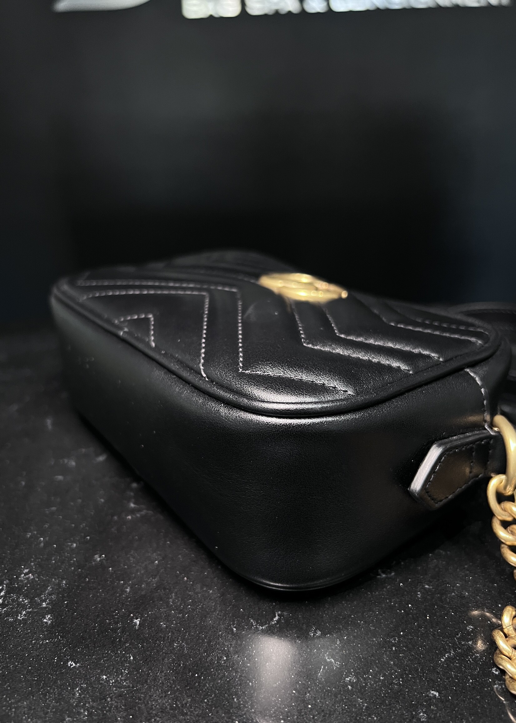 Gucci SOLD - Gucci Matelasse Mini GG Marmont Black Crossbody