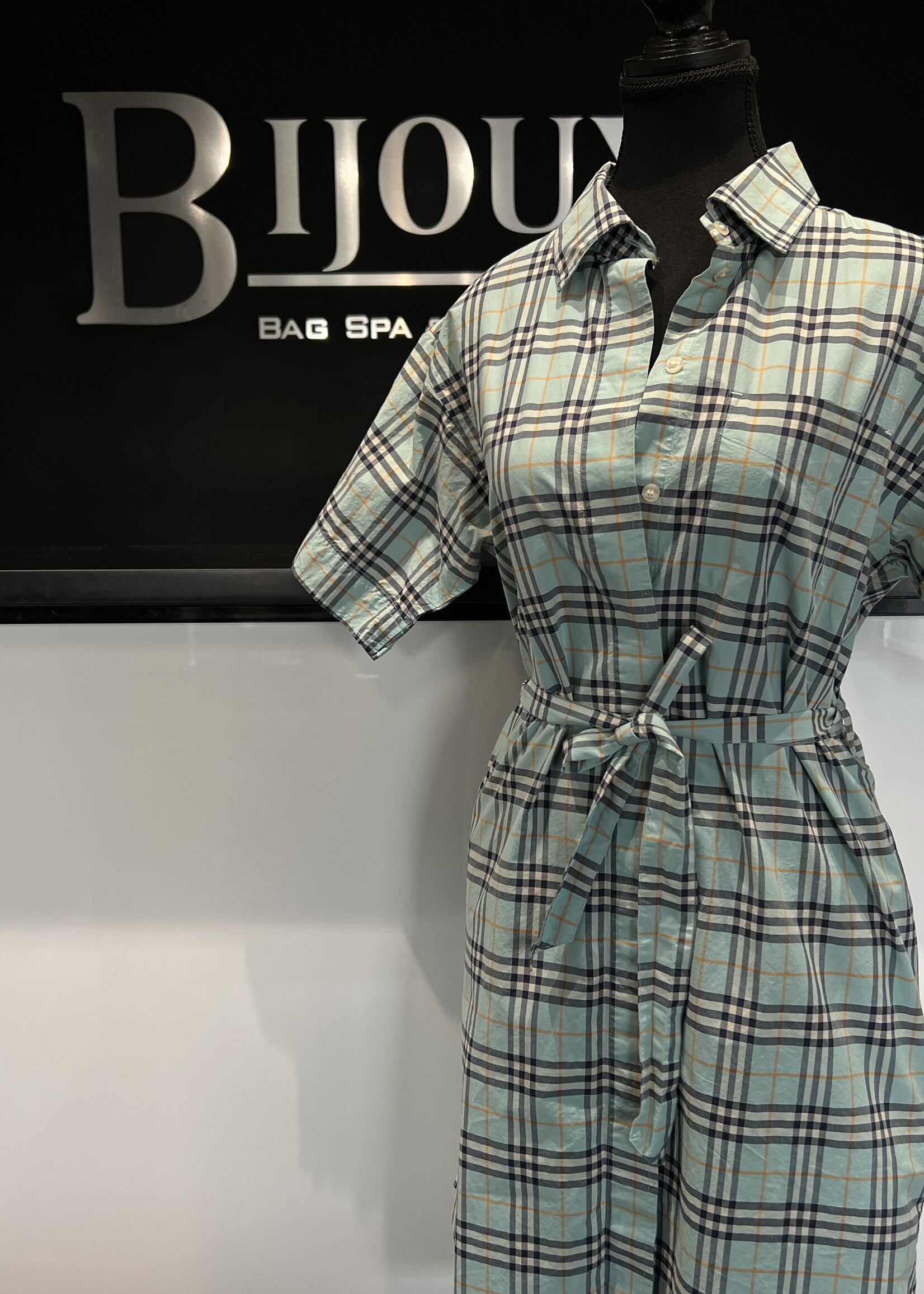 Burberry Burberry London Vintage Plaid Shirt Dress - US 2
