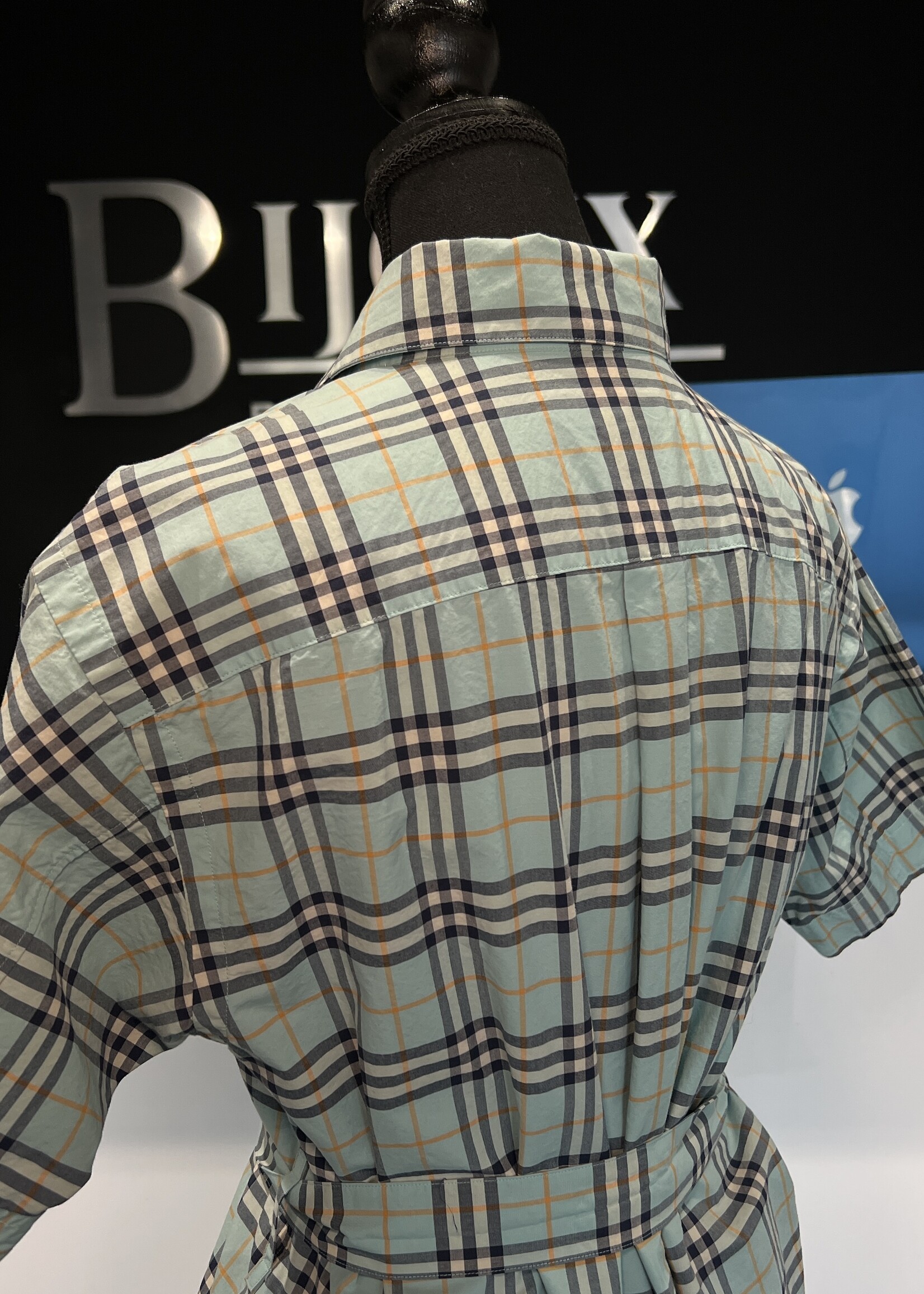 Burberry Burberry London Vintage Plaid Shirt Dress - US 2