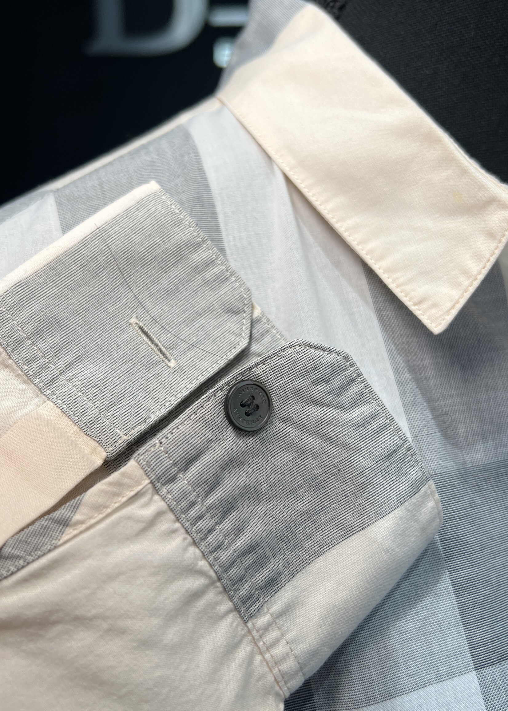 Burberry Burberry Beige Plaid Button Up - L