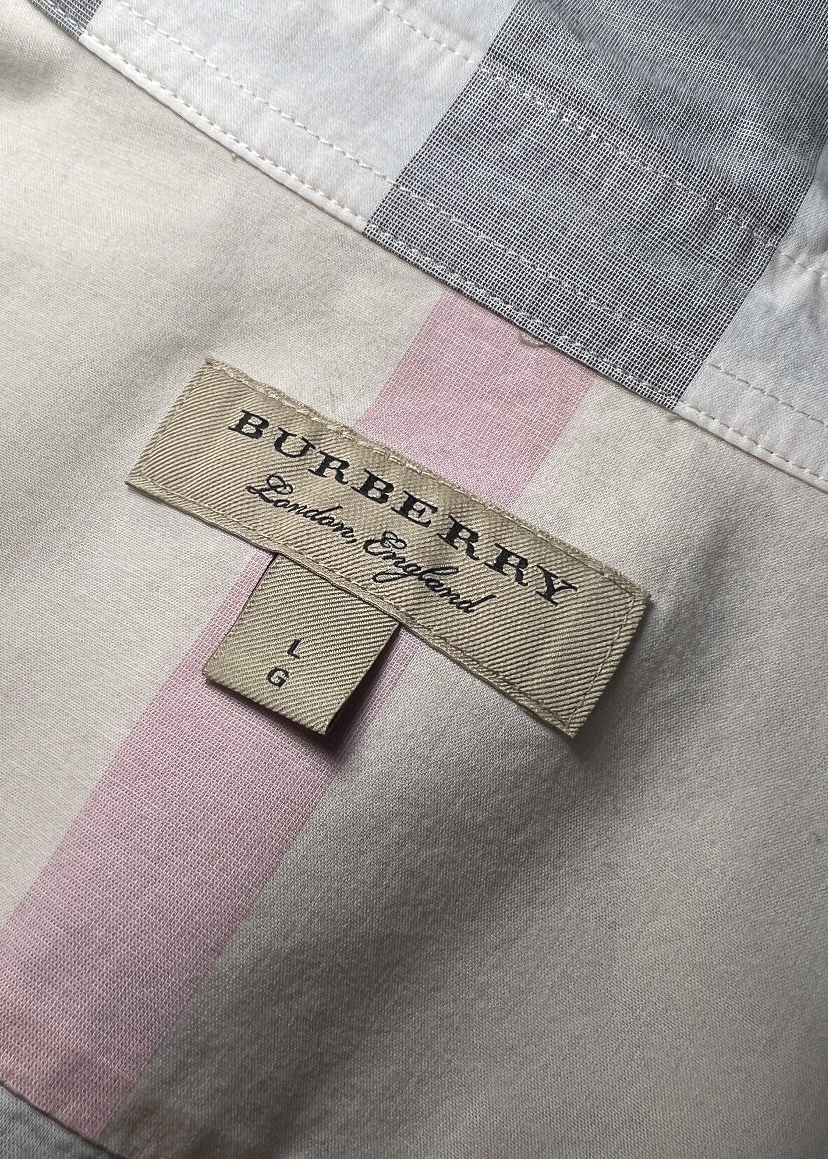 Burberry Burberry Beige Plaid Button Up - L