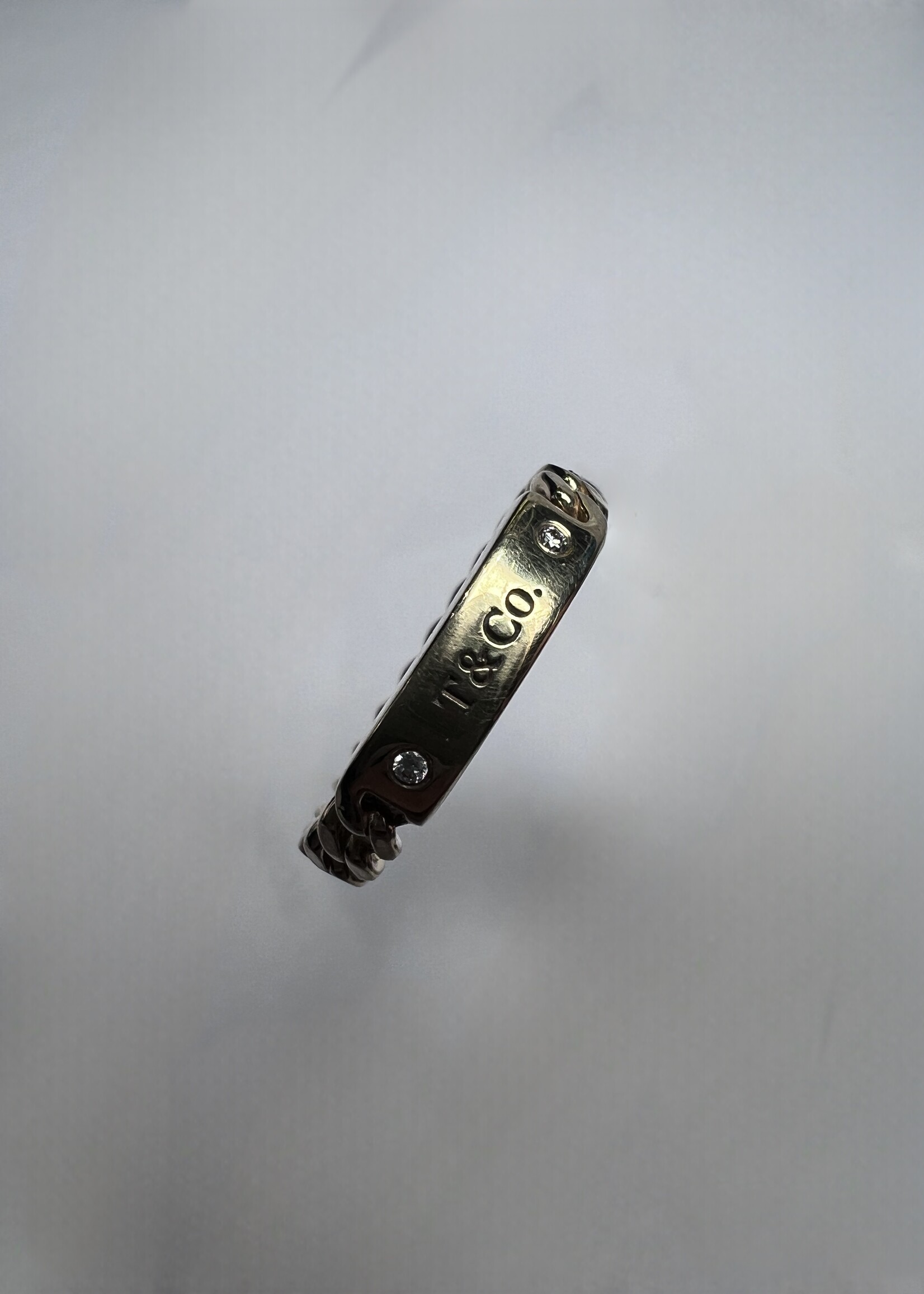 Tiffany & Co Tiffany & Co 18k Gold Micro Link Ring- 8