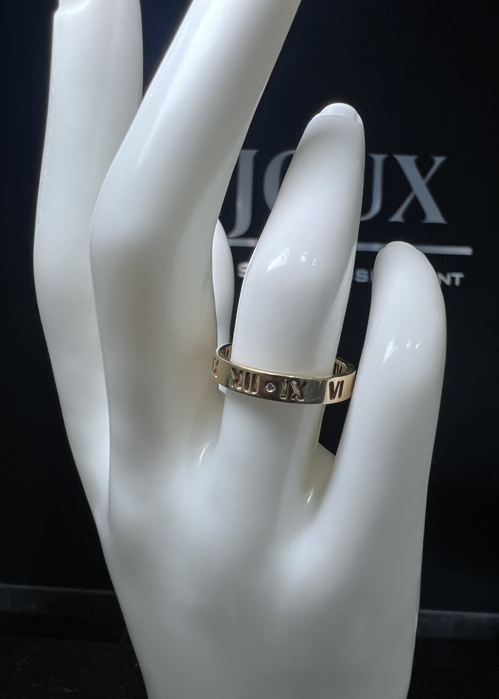 Tiffany & Co Tiffany 18kt Gold Atlas Pierced Ring-  6.5