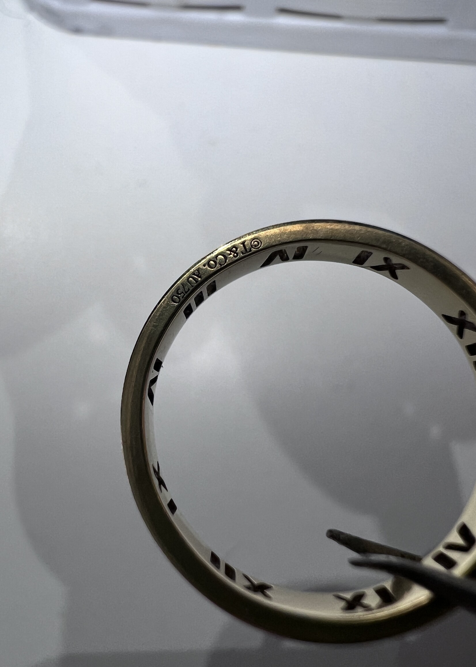 Tiffany & Co Tiffany 18kt Gold Atlas Pierced Ring-  6.5
