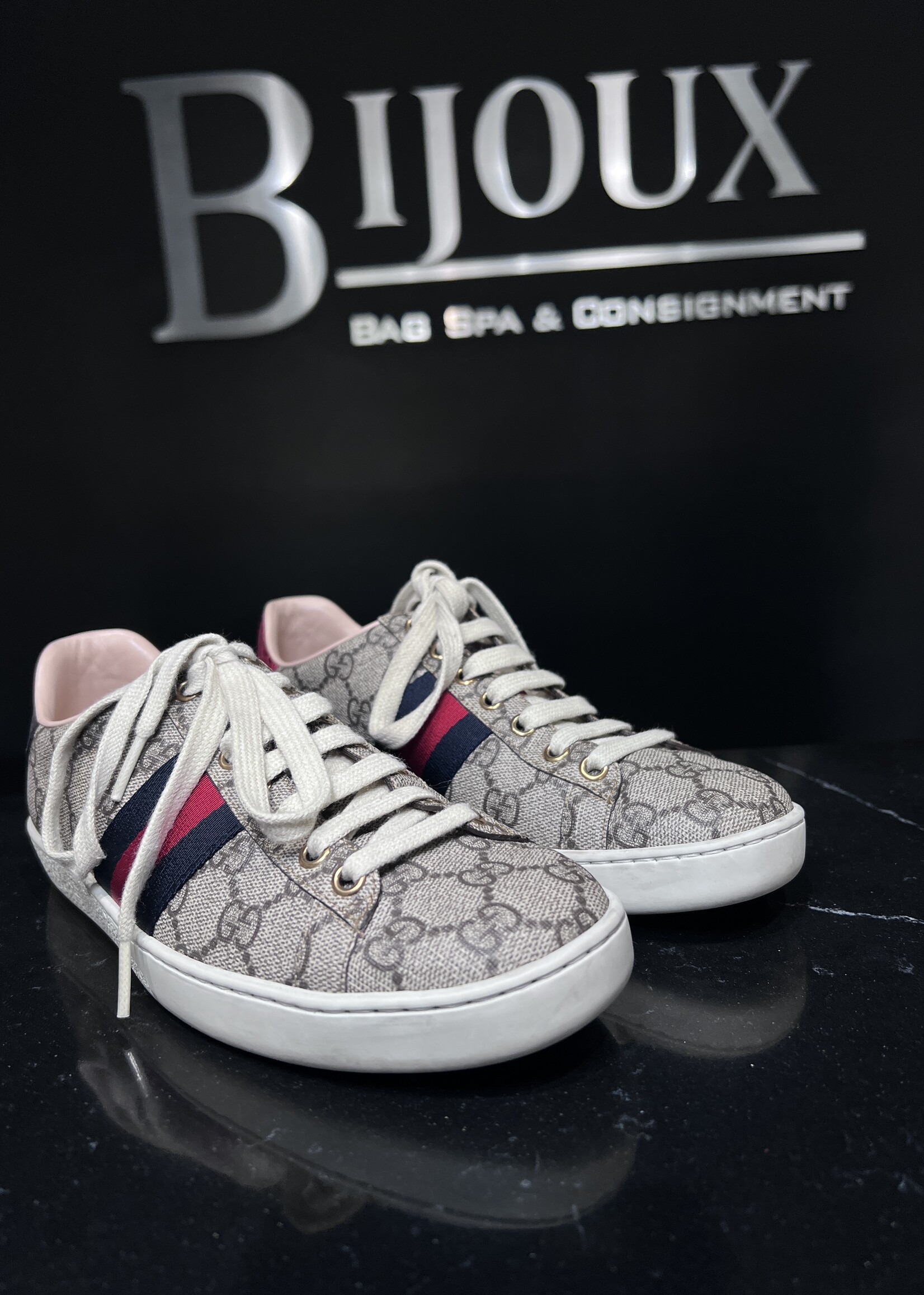 Gucci Gucci Monogram Canvas Ace Sneaker - 36.5
