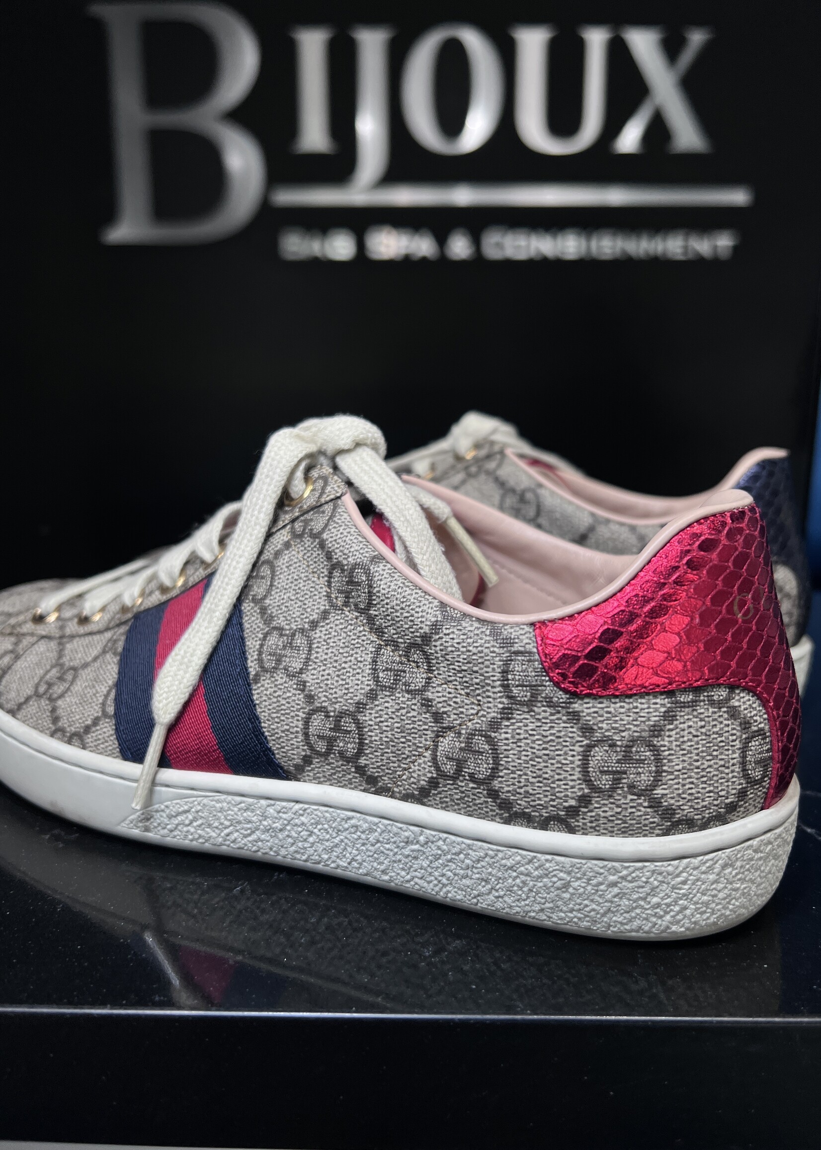 Gucci Gucci Monogram Canvas Ace Sneaker - 36.5