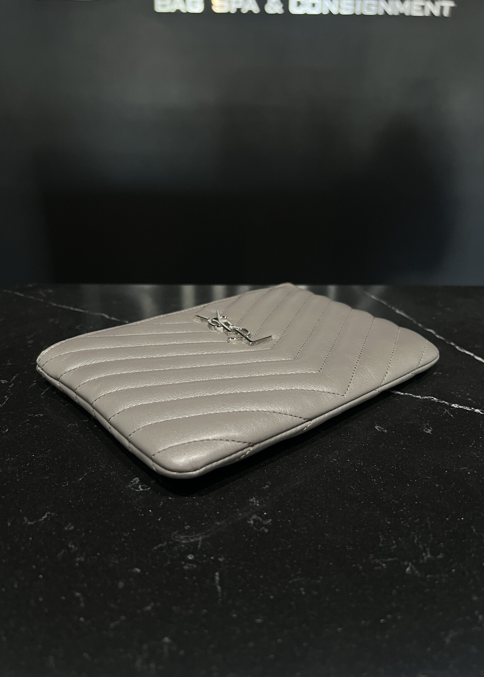 Saint Laurent SOLD- Saint Laurent Matelasse Zip Pouch