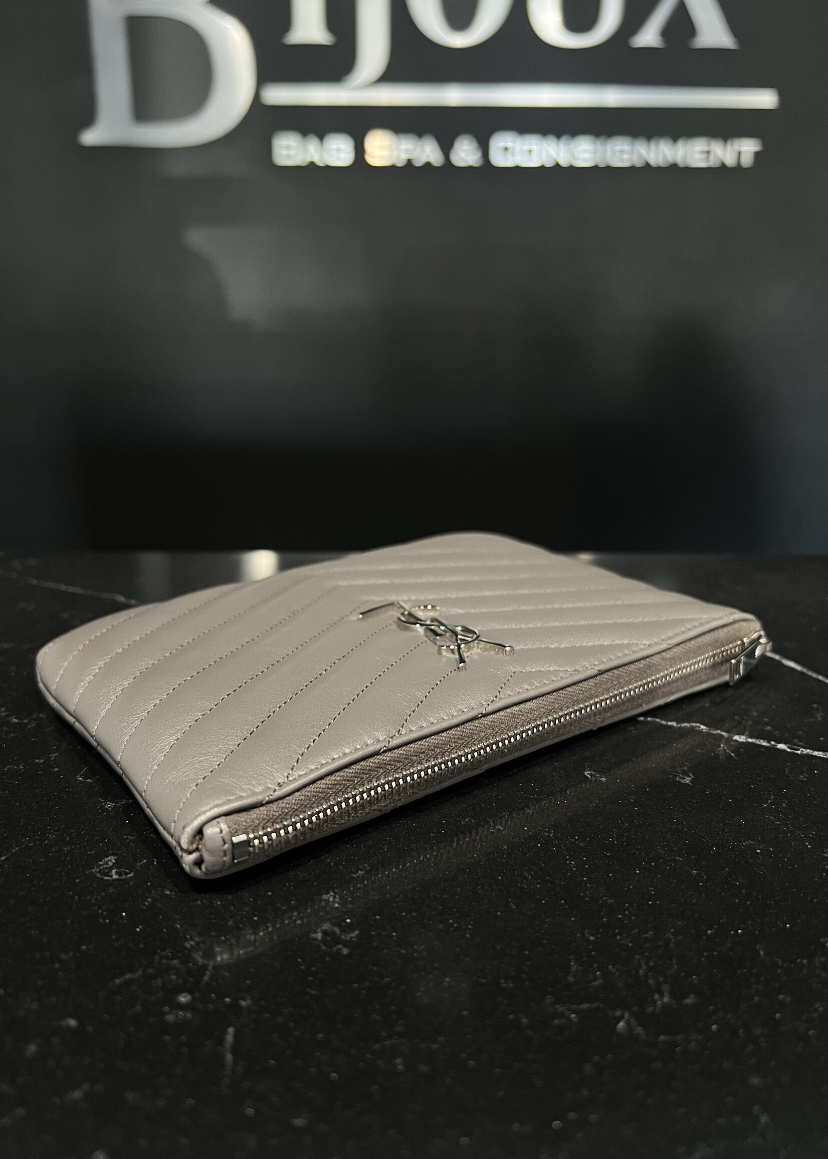 Saint Laurent SOLD- Saint Laurent Matelasse Zip Pouch