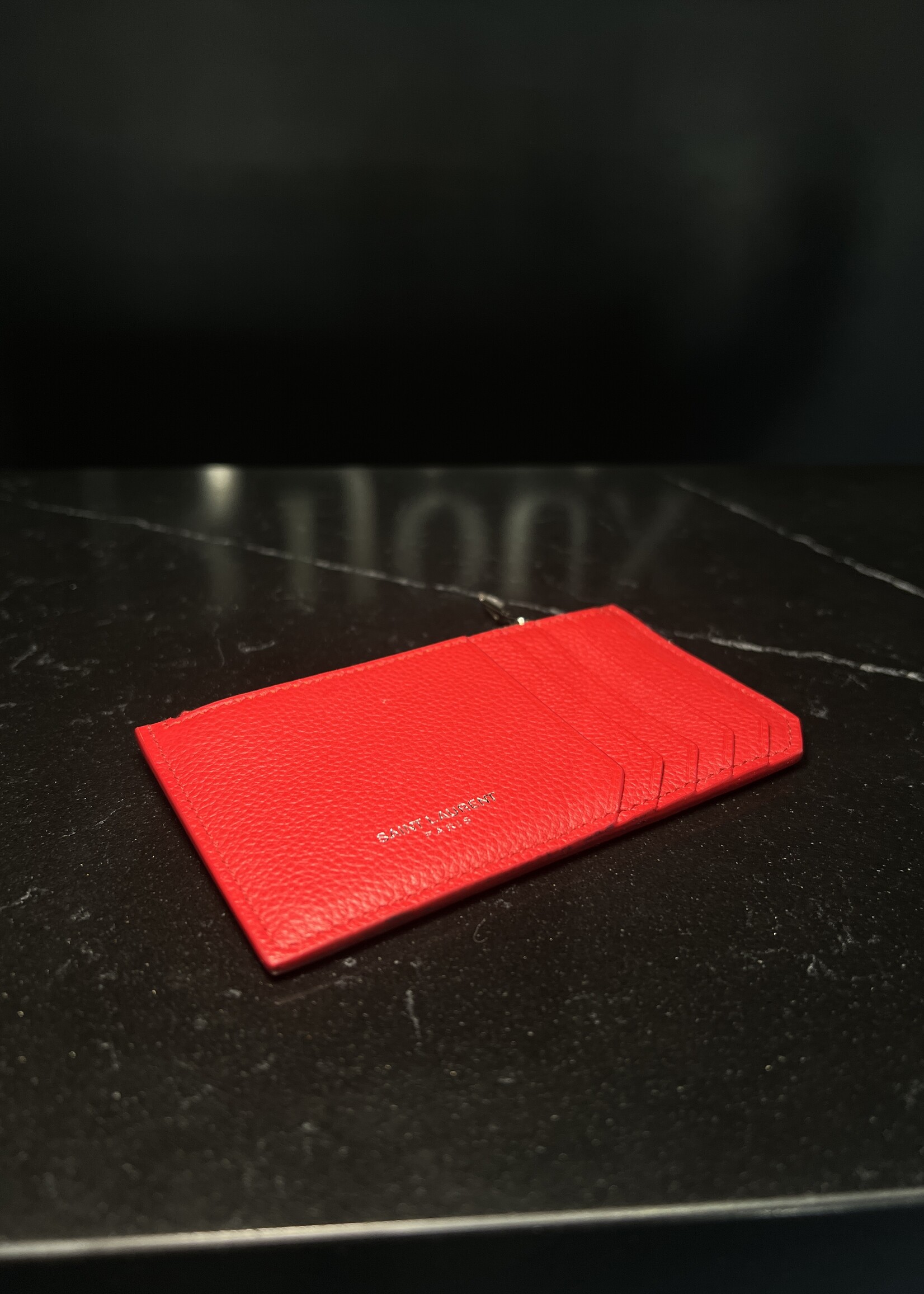 Saint Laurent Saint Laurent Red Fragaments Cardholder