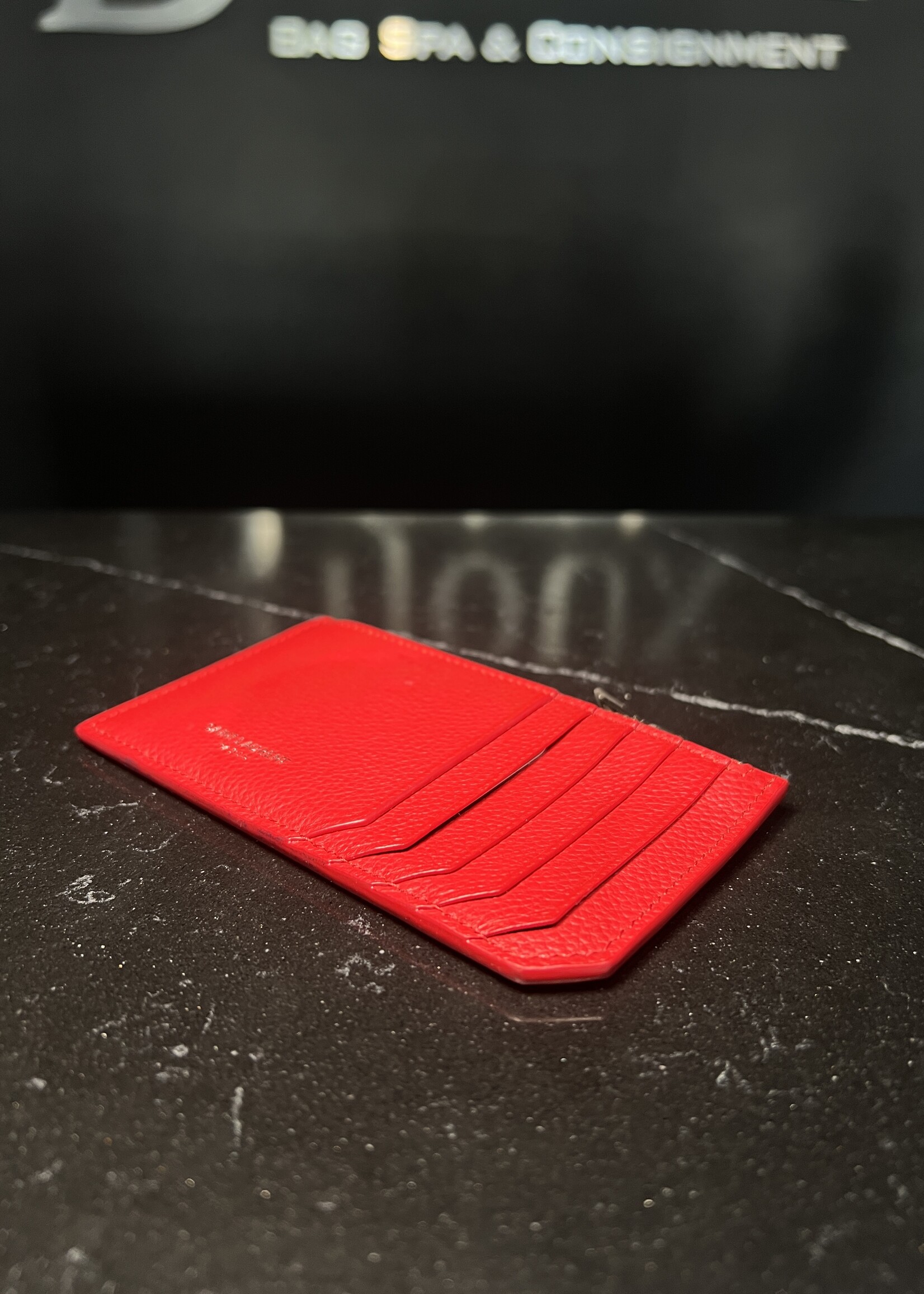 Saint Laurent Saint Laurent Red Fragaments Cardholder