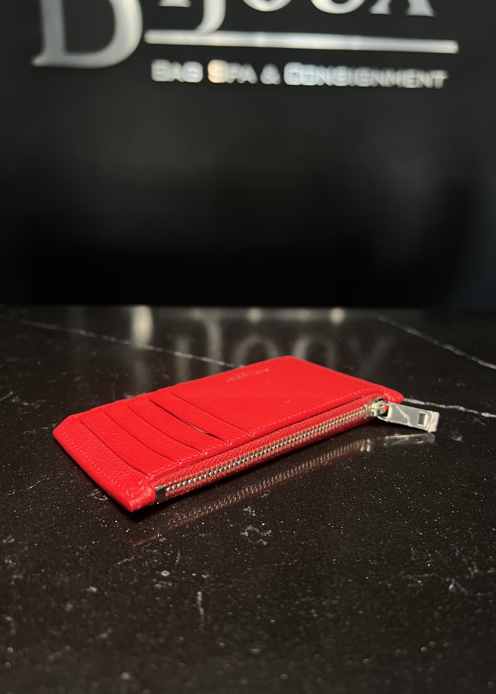 Saint Laurent Saint Laurent Red Fragaments Cardholder