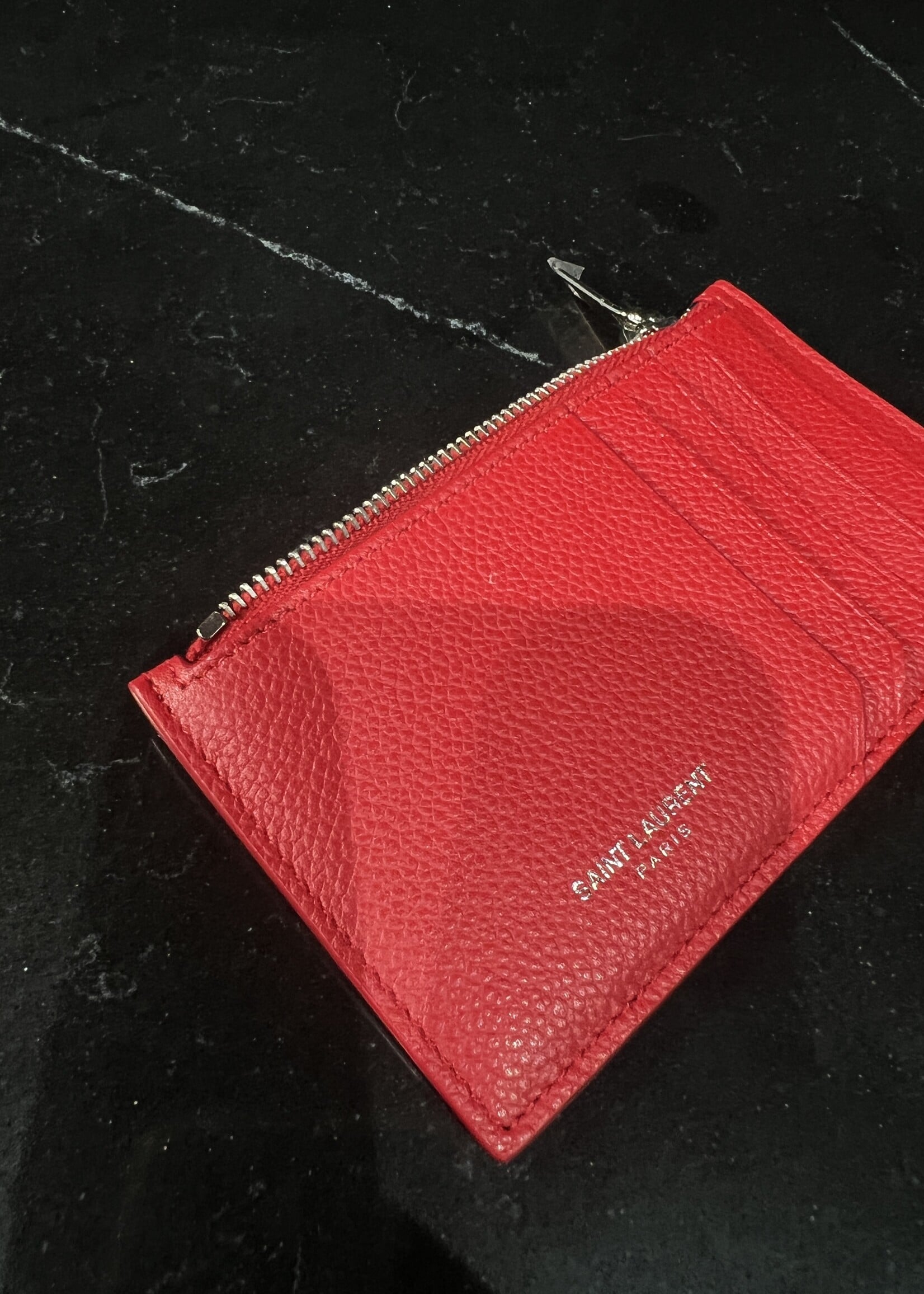 Saint Laurent Saint Laurent Red Fragaments Cardholder