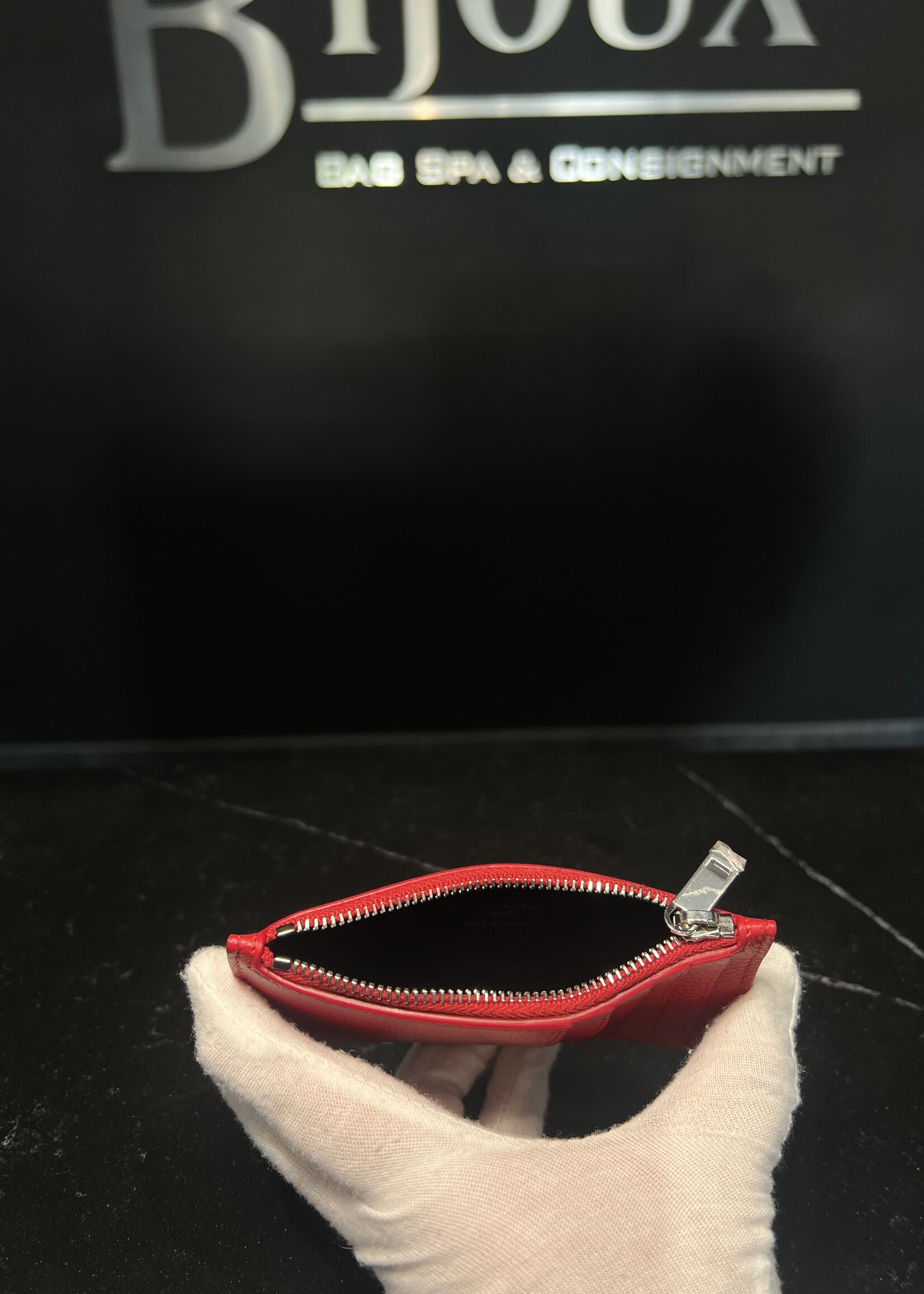 Saint Laurent Saint Laurent Red Fragaments Cardholder