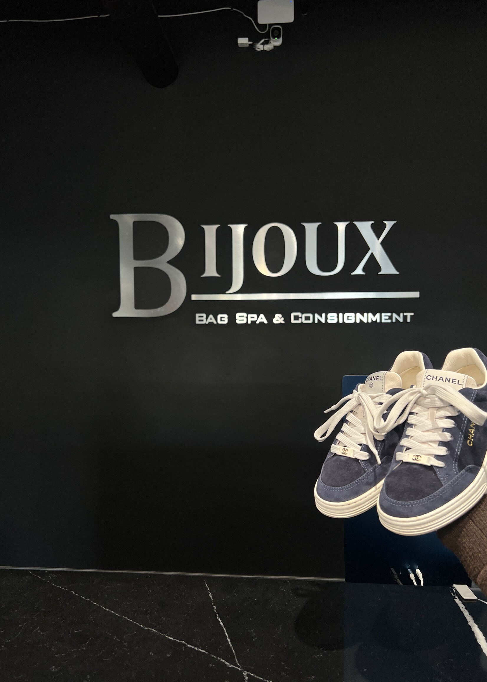 Chanel Chanel Navy Suede Sneakers 35.5